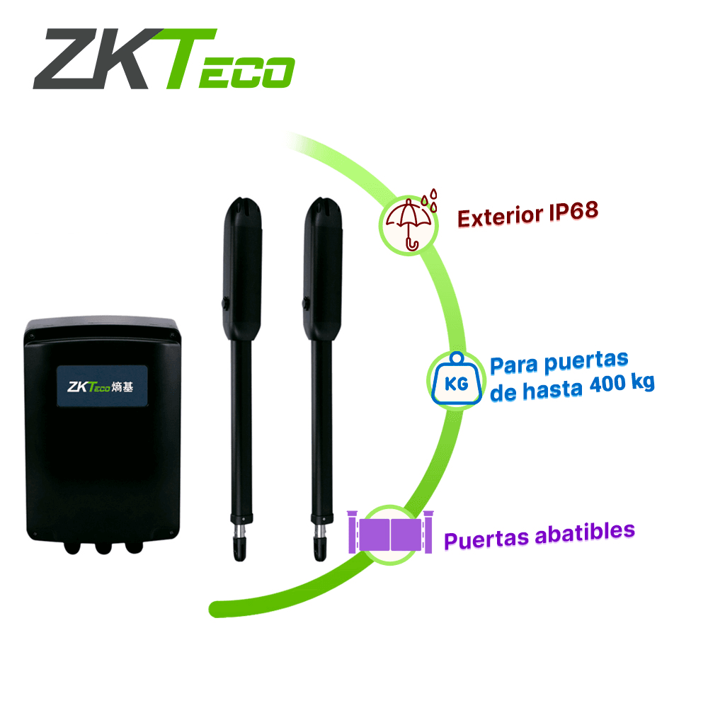 JUEGO DE BRAZOS MOTORIZADOS ZKTECO ZKSW400DC PARA PUERTAS BATIENTES DE UN PESO MAXIMO DE 380KG COMPATIBLE CON SOLUCIONES DE CONTROL DE ACCESO
// REQUIERE EXPERIENCIA PREVIA PARA LA INSTALACION // - Miniatura 3