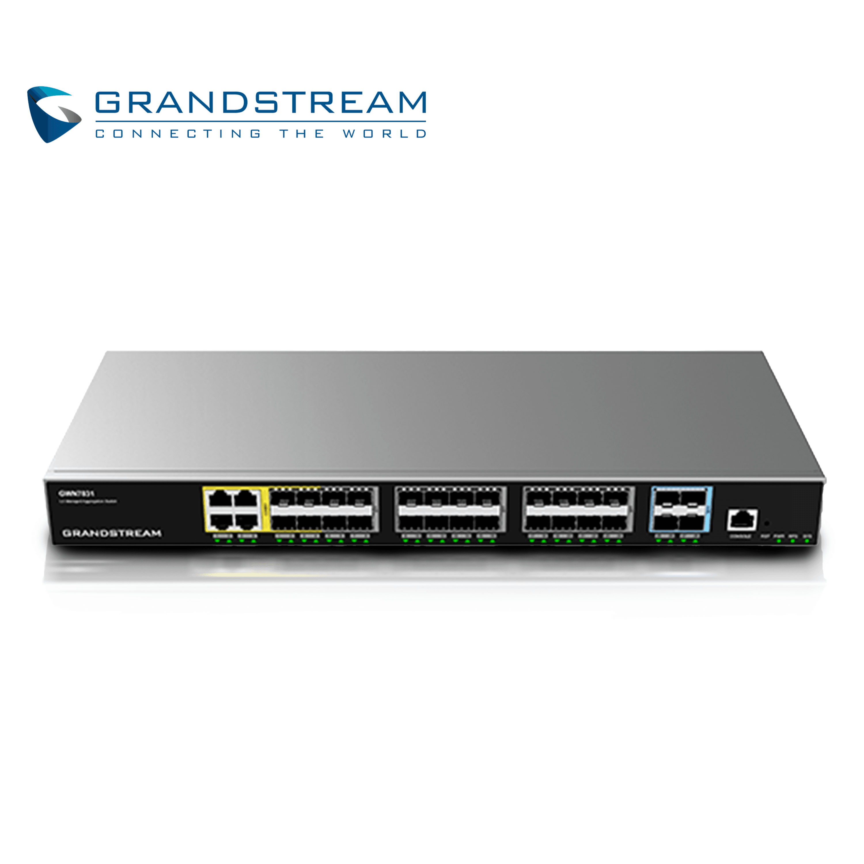 SWITCH ADMINISTRABLE CAPA 3 GRANDSTREAM GWN7831 / 4 PUERTOS 10/100/1,000MBPS / 24 PUERTOS GIGABIT SFP / 4 PUERTOS SFP+ 10G / 1 PUERTO DE CONSOLA / VLAN / ARP / QOS / STACKING HASTA 16 / ADMINISTRABLE GWN CLOUD - Miniatura 2
