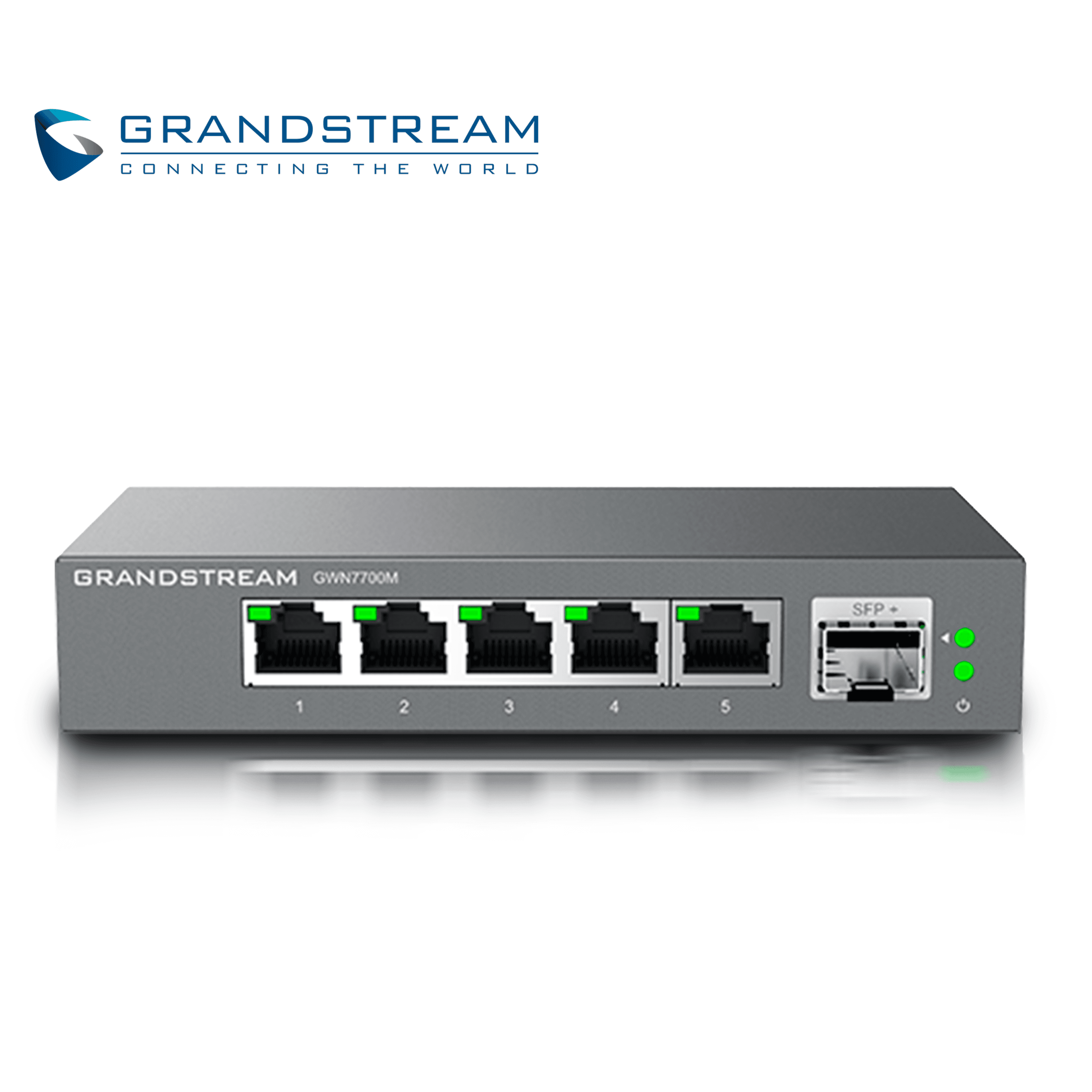 SWITCH NO ADMINISTRABLE GRANDSTREAM GWN7700M / 5 PUERTOS 10/100/1,000M/2,500MBPS / 1 PUERTO SFP+ 10GBPS / MONTAJE ESCRITORIO/PARED / ALIMENTACION 12VCD/1A / METALICO - Miniatura 2