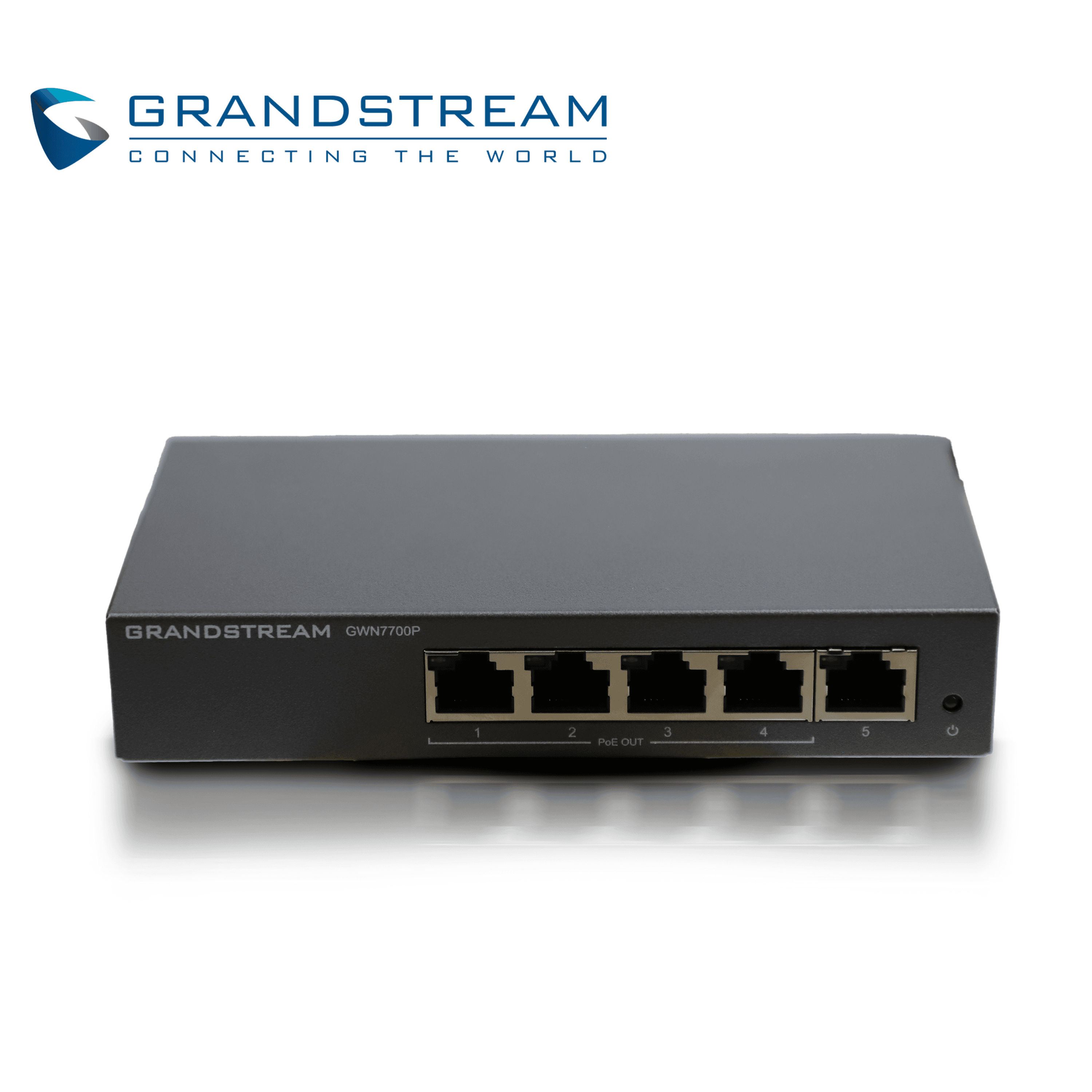 SWITCH NO ADMINISTRABLE POE+ GRANDSTREAM GWN7700P / 5 PUERTOS 10/100/1,000MBPS / 4 PUERTOS POE+ AF/AT / MONTAJE ESCRITORIO/PARED / ALIMENTACION 48-53VCD/1.22A / METALICO - Miniatura 3