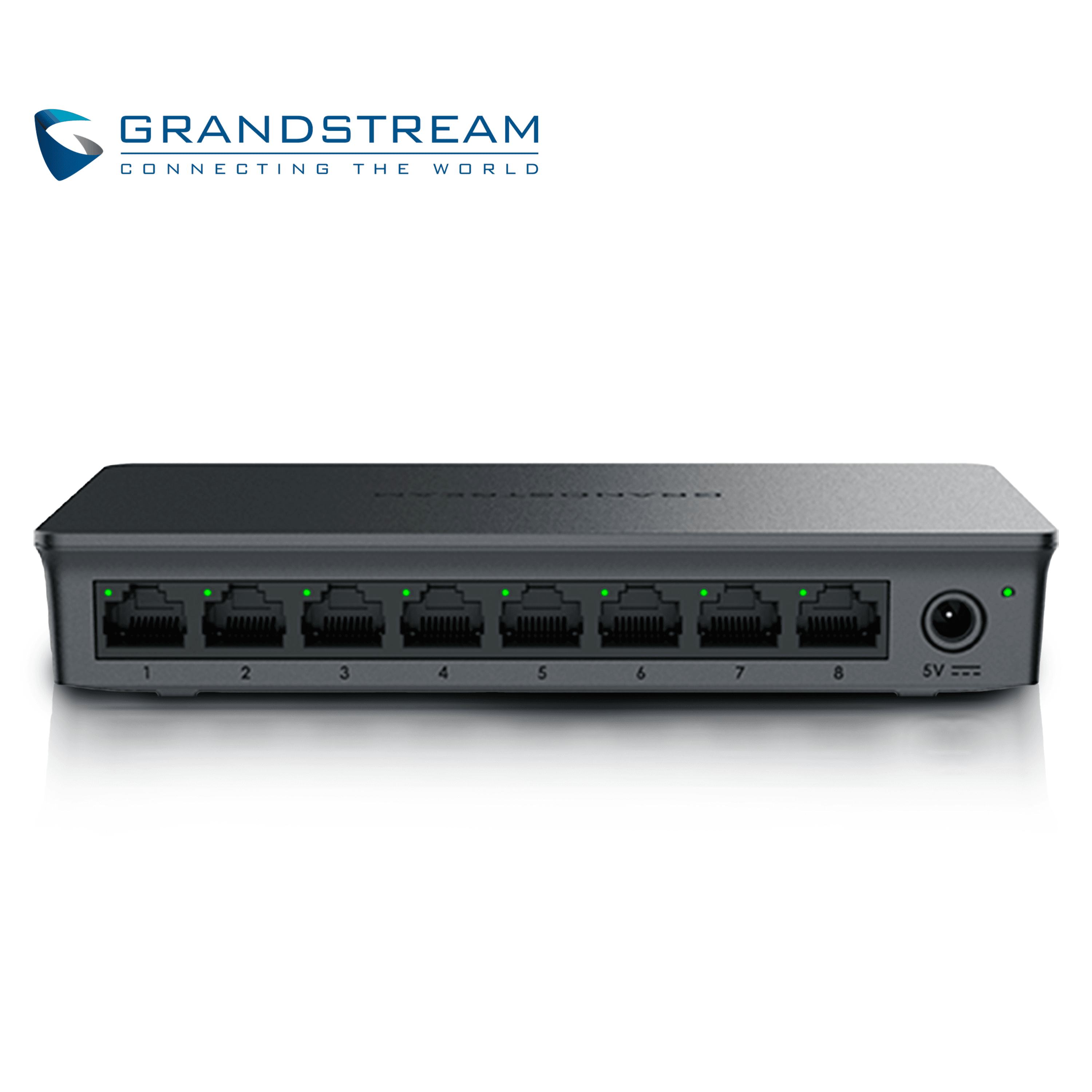 SWITCH NO ADMINISTRABLE GRANDSTREAM GWN7701 / 8 PUERTOS 10/100/1,000MBPS / MONTAJE ESCRITORIO/PARED / ALIMENTACION 5VCD/0.6A / PLASTICO - Miniatura 2