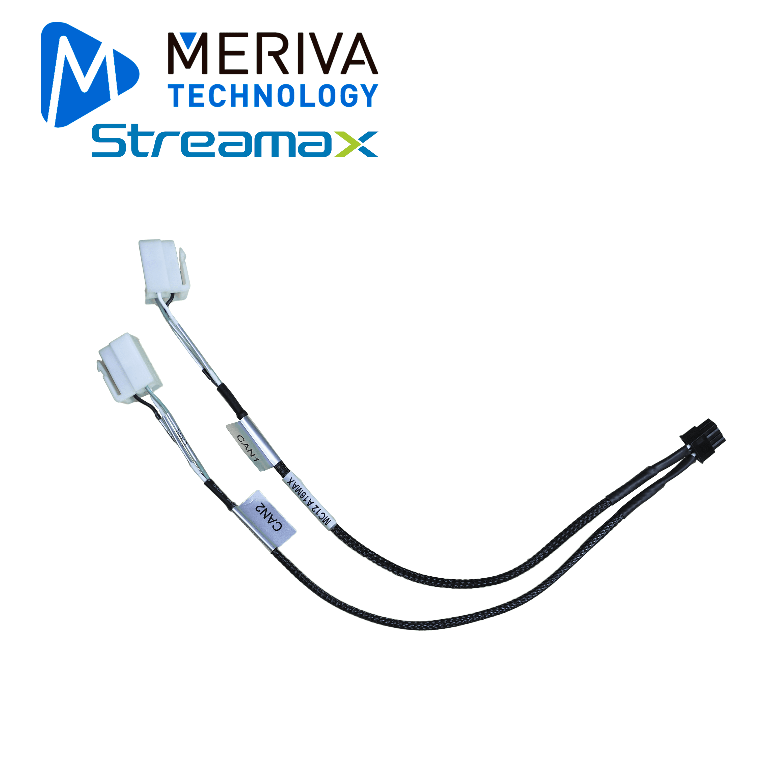 CABLE DE CONEXION MERIVA STREAMAX MC12 A16MAX / CAN (1-2) / CONECTOR 5557 DE 8PIN / 30CM / COMPATIBLE CON DVR MOVIL A16MAX - Miniatura 2