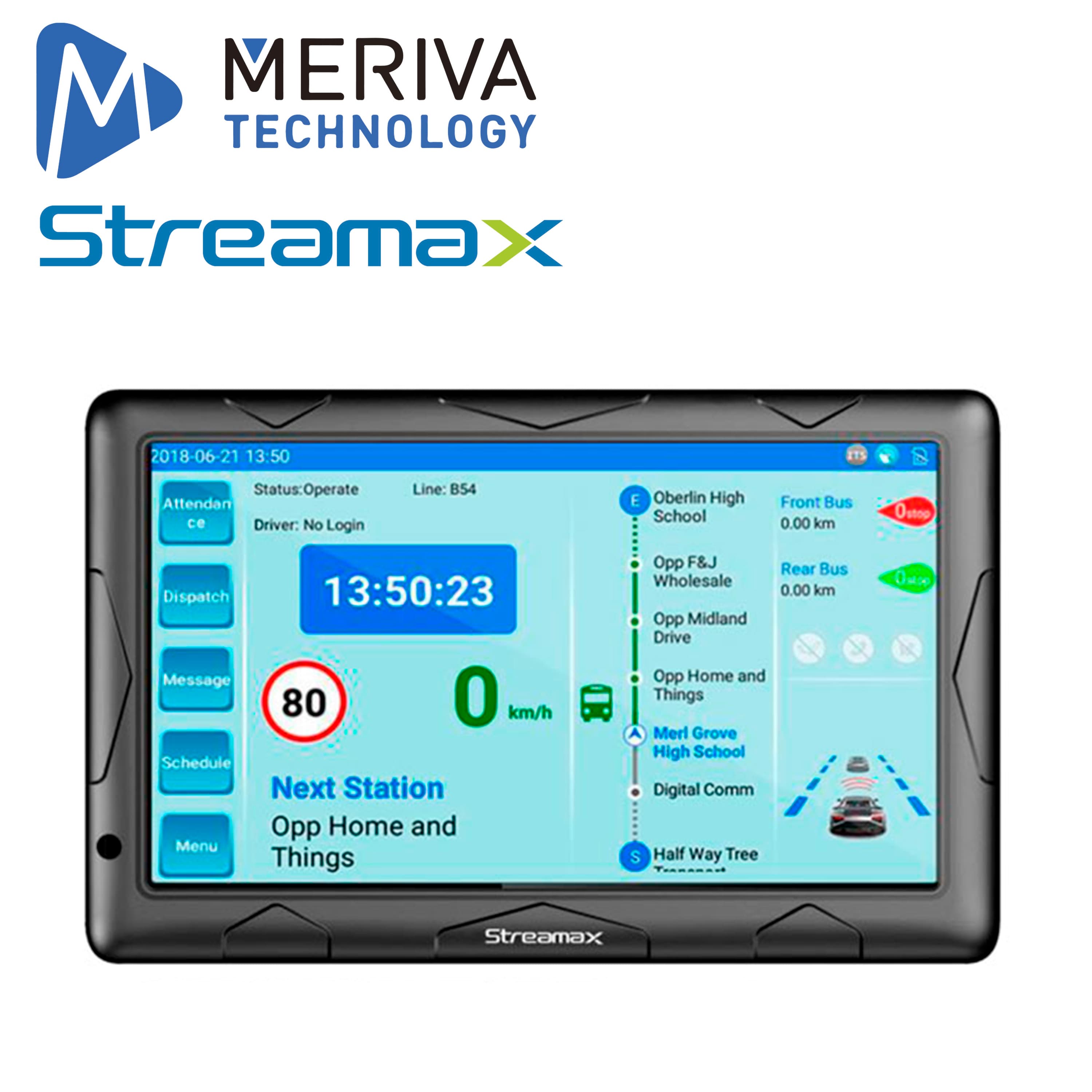PANTALLA INTERACTIVA STREAMAX MXPAD / 10.1 PULGADAS / CONECTOR DIN 10 PINES / TOUCH / INTEGRACION CON MDVR / SISTEMA ANDROID / ASISTENCIA AL CONDUCTOR / BOCINA INTEGRADA / SOLUCION PARA AUTOBUS / COMPATIBLE CON MDVRS SERIE MX3NPRO Y A8PRO - Miniatura 3
