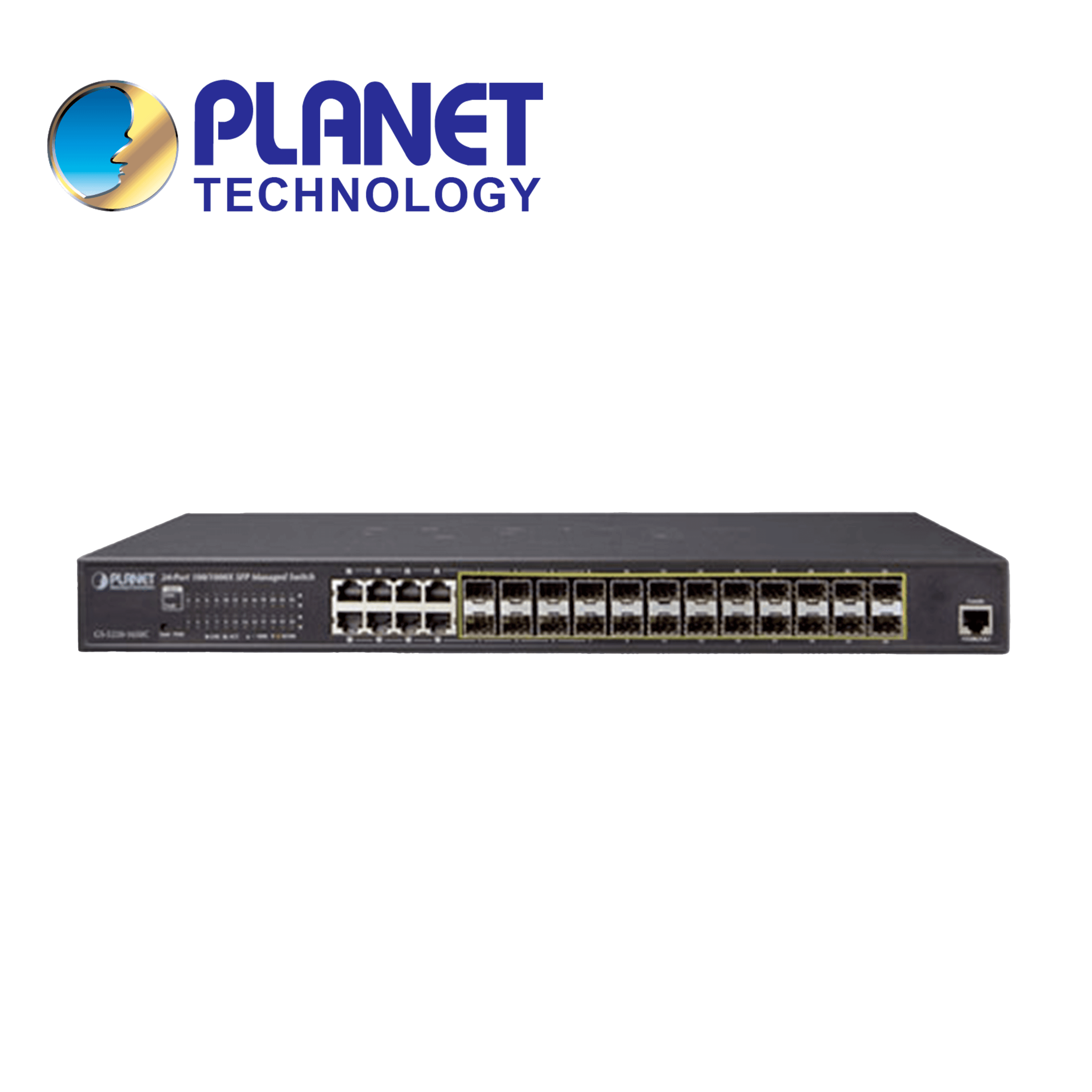 SWITCH ADMINISTRABLE L2+ PLANET GS-5220-16S8CR / 8 PUERTOS COMBO RJ45 10/100/1,000MBPS / 24 PUERTOS SFP 100/1,000MBPS / 4 PUERTOS SFP+100M/1/2.5/10GBPS / 1 PUERTO RJ45 CONSOLA / DOBLE FUENTE ALIMENTACION 100-240VCA/36-72VCD - Miniatura 2