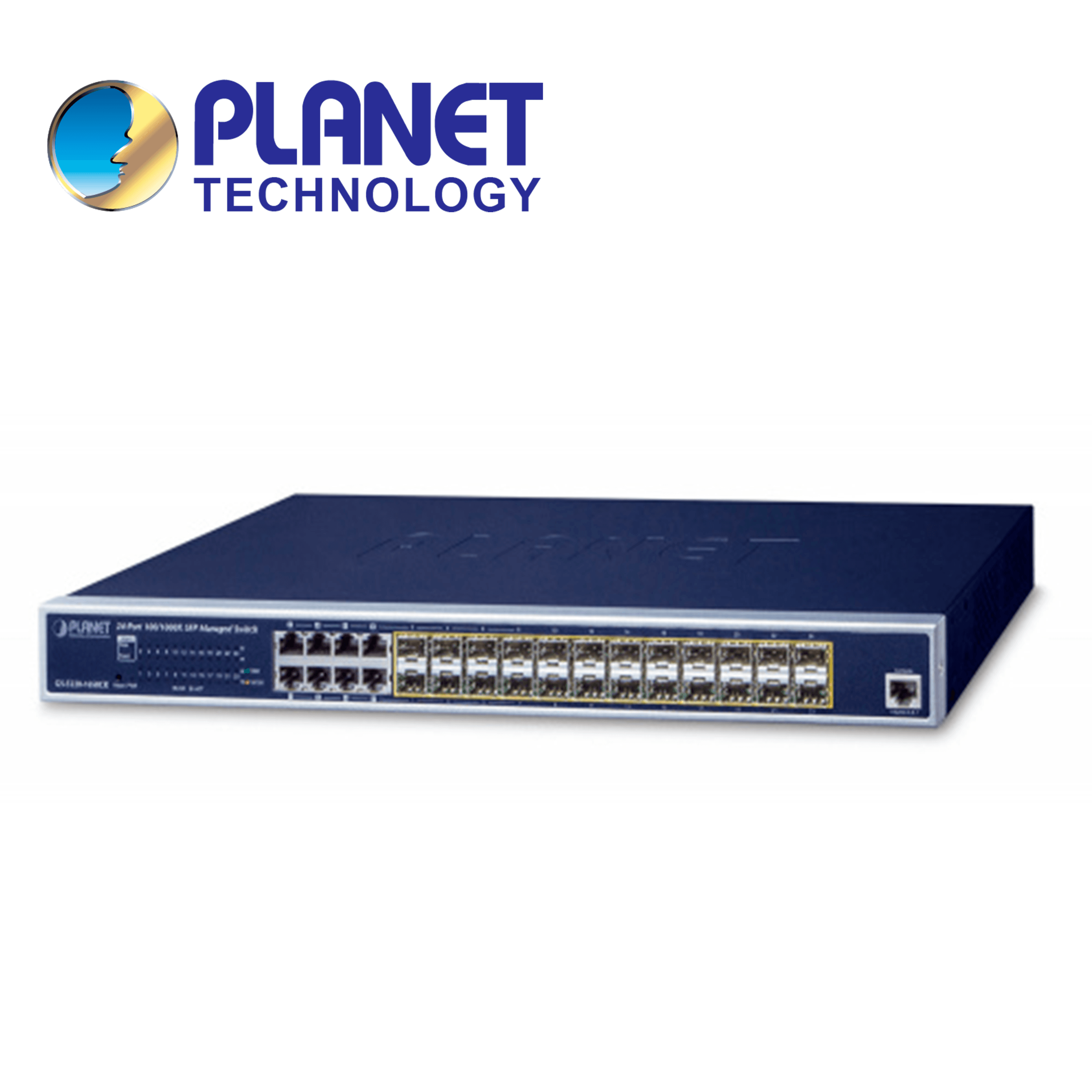 SWITCH ADMINISTRABLE L2+ PLANET GS-5220-16S8CR / 8 PUERTOS COMBO RJ45 10/100/1,000MBPS / 24 PUERTOS SFP 100/1,000MBPS / 4 PUERTOS SFP+100M/1/2.5/10GBPS / 1 PUERTO RJ45 CONSOLA / DOBLE FUENTE ALIMENTACION 100-240VCA/36-72VCD - Miniatura 3