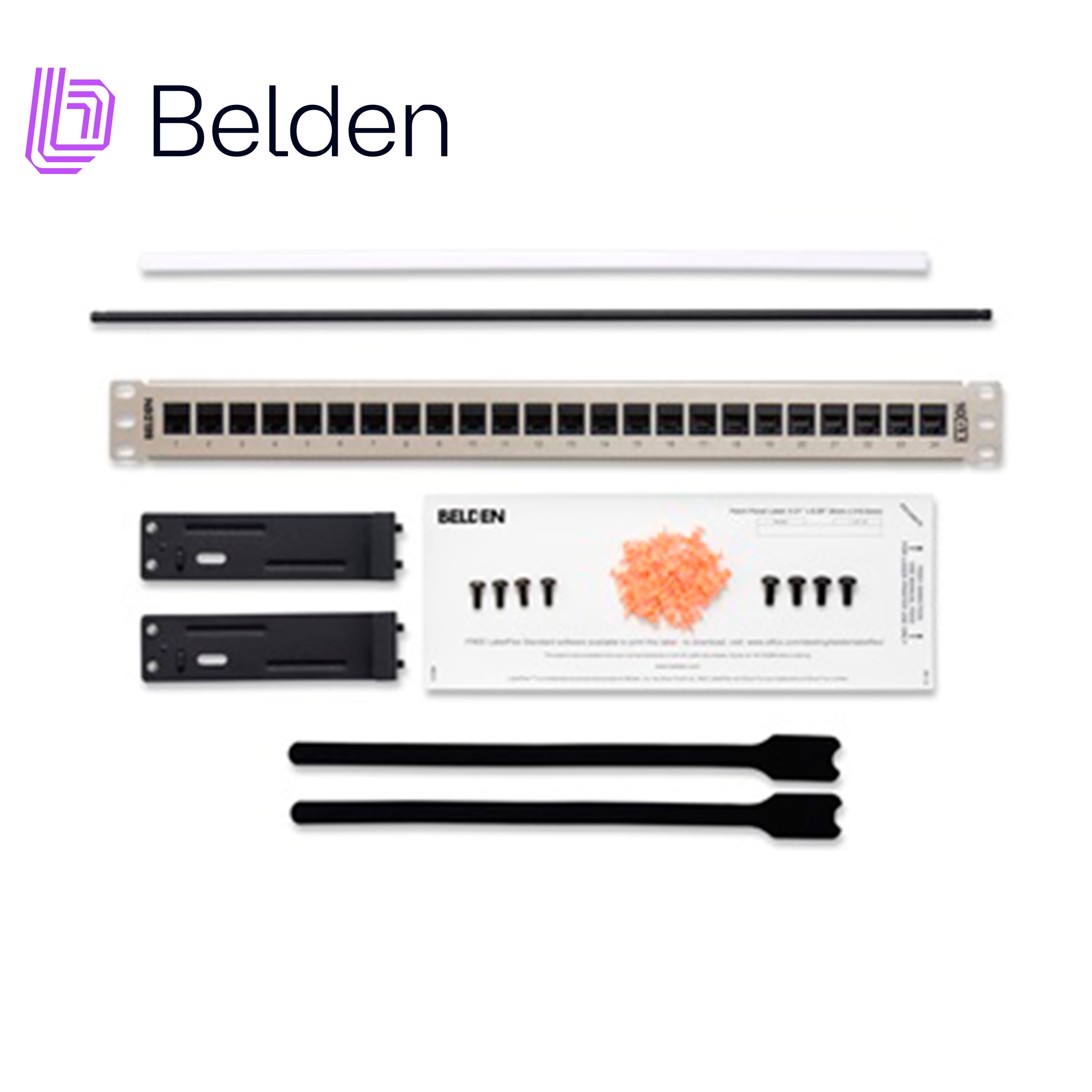 PATCH PANEL KEYCONNECT CAT6A BELDEN AX103254 / TITANIUM / 24 PUERTOS / 1UR / PRECARGADO / PIEZA - Miniatura 3