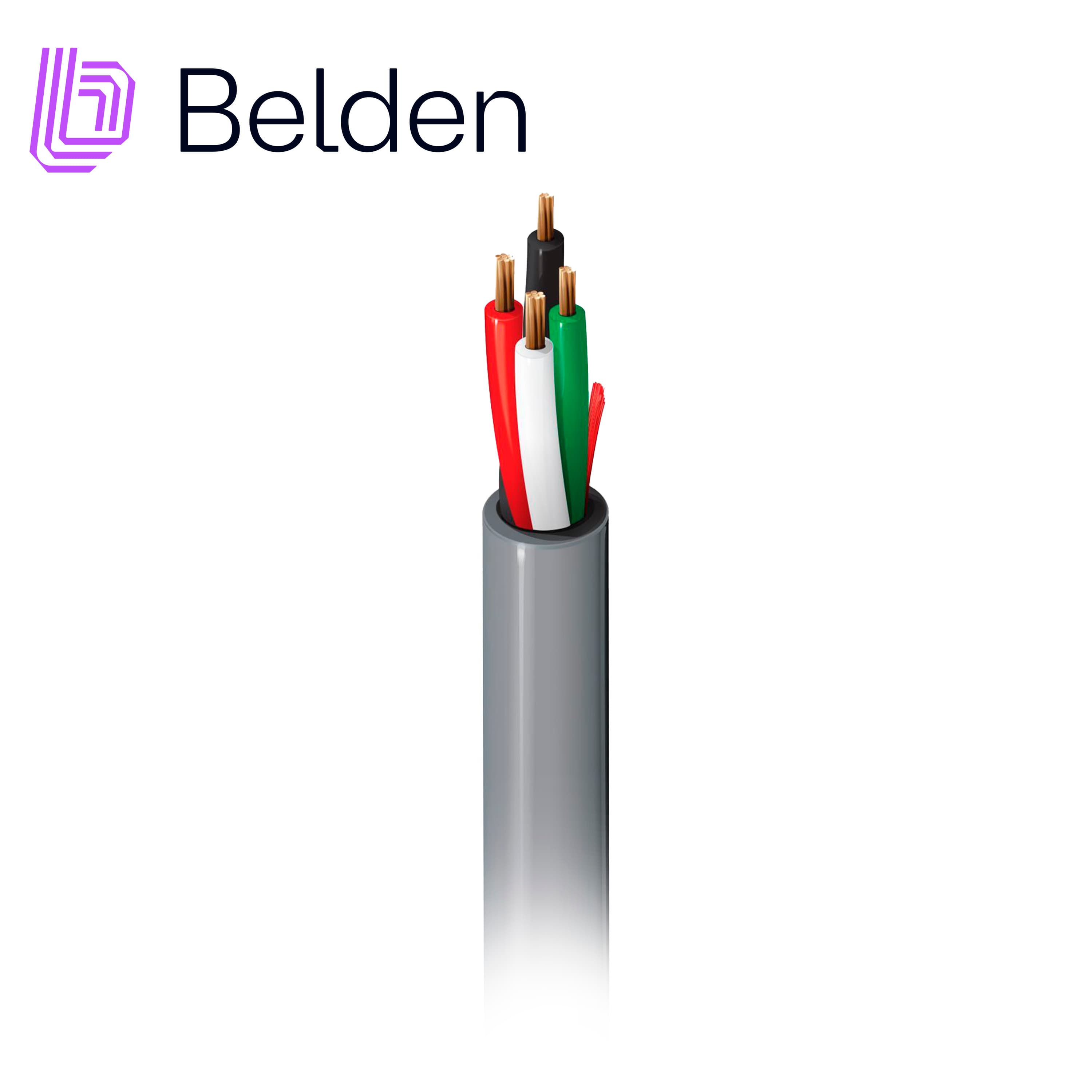 CABLE DE SEGURIDAD Y SONIDO BELDEN 5102UE 0081000 / INTERIOR / GRIS / 4 CONDUCTORES / 14 AWG / MULTIFILAR / FORRO PVC / CMR / BOBINA / 1,000 PIES 305 METROS - Miniatura 2
