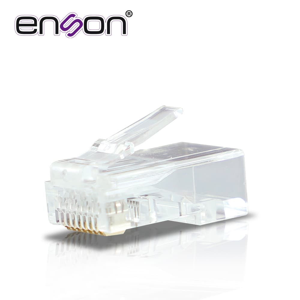 CONECTOR RJ45 PARA CABLE UTP CAT6A ENSON RJ45-CAT6A / 8 PINES / BARRA DE CARGA / VELOCIDAD HASTA 10GBPS - Miniatura 2