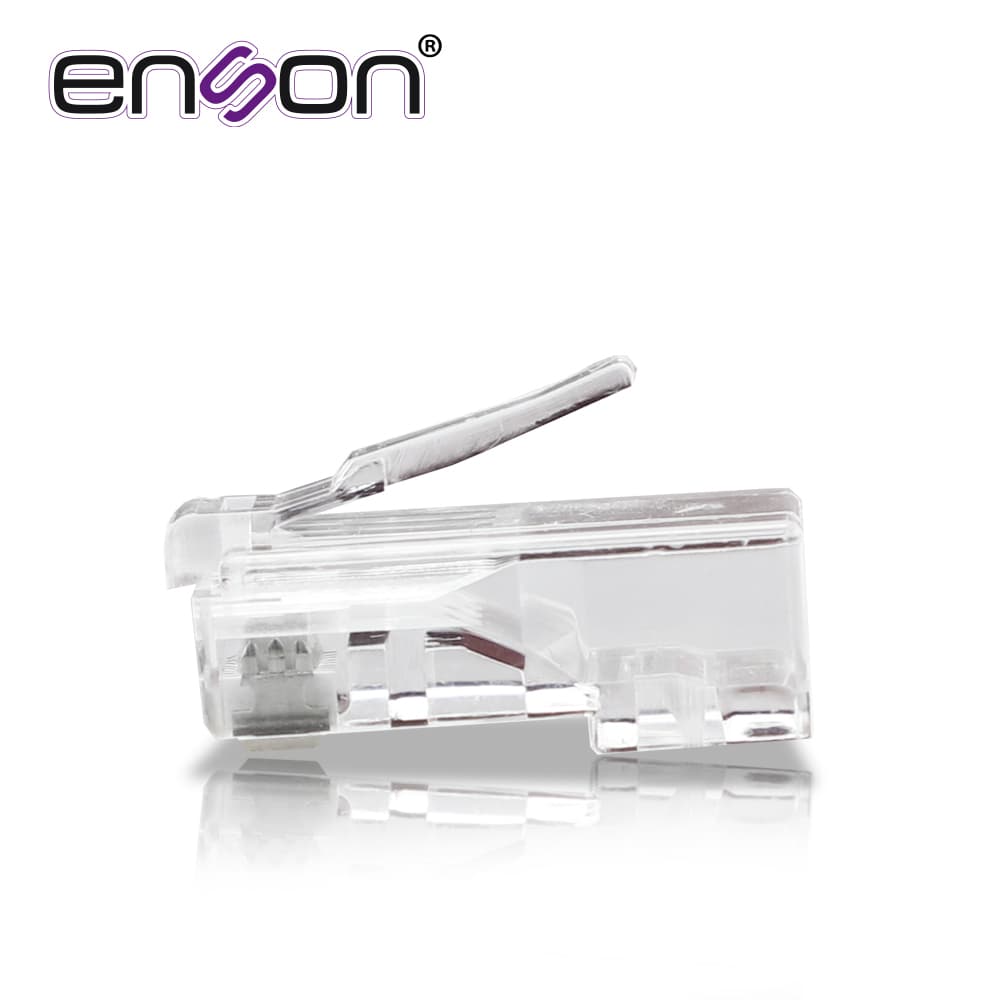 CONECTOR RJ45 PARA CABLE UTP CAT6A ENSON RJ45-CAT6A / 8 PINES / BARRA DE CARGA / VELOCIDAD HASTA 10GBPS - Miniatura 3