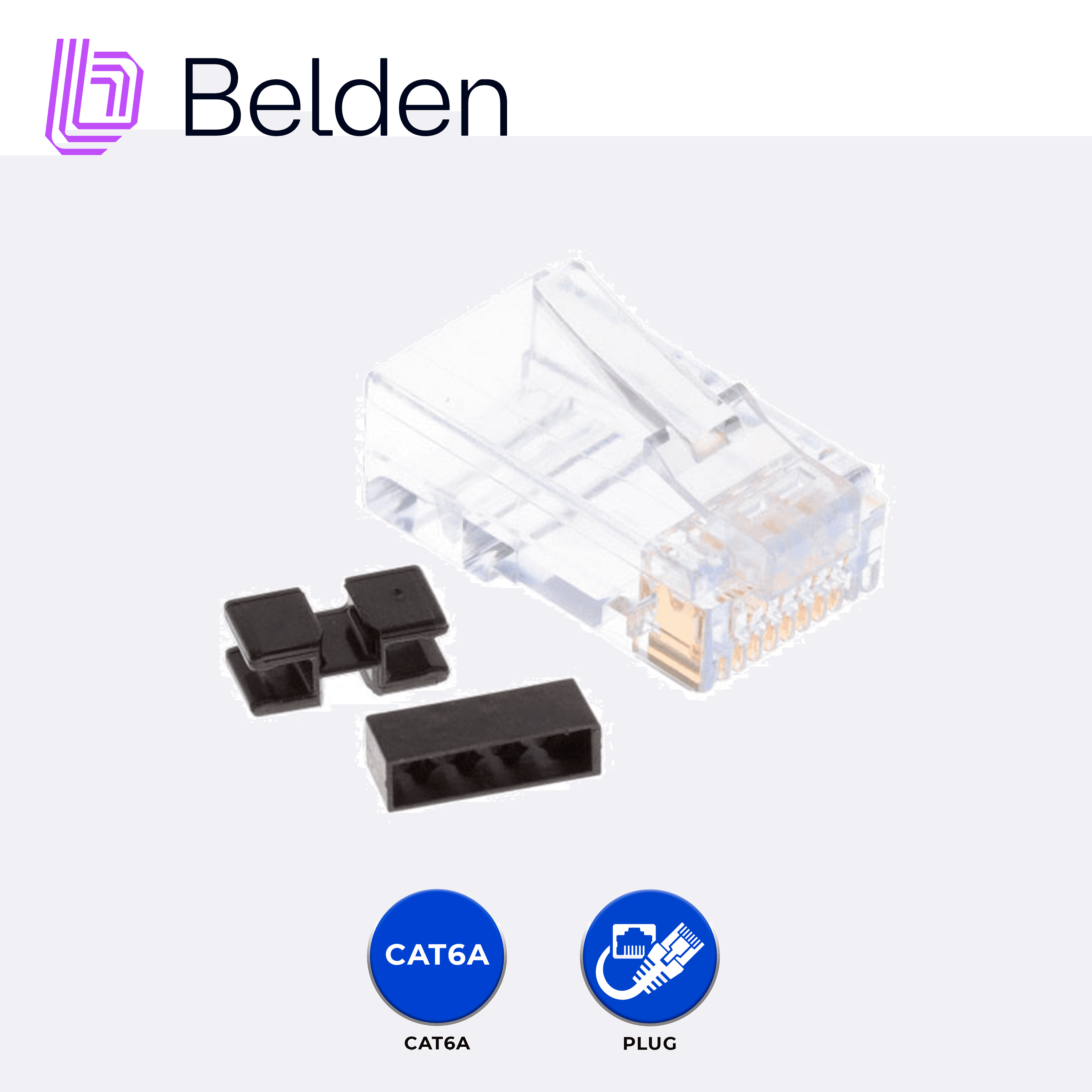 PLUG RJ45 UTP CAT6/CAT6A BELDEN CAPFCU-B25 / TRANSPARENTE / PAQUETE DE 25 PIEZAS - Miniatura 5