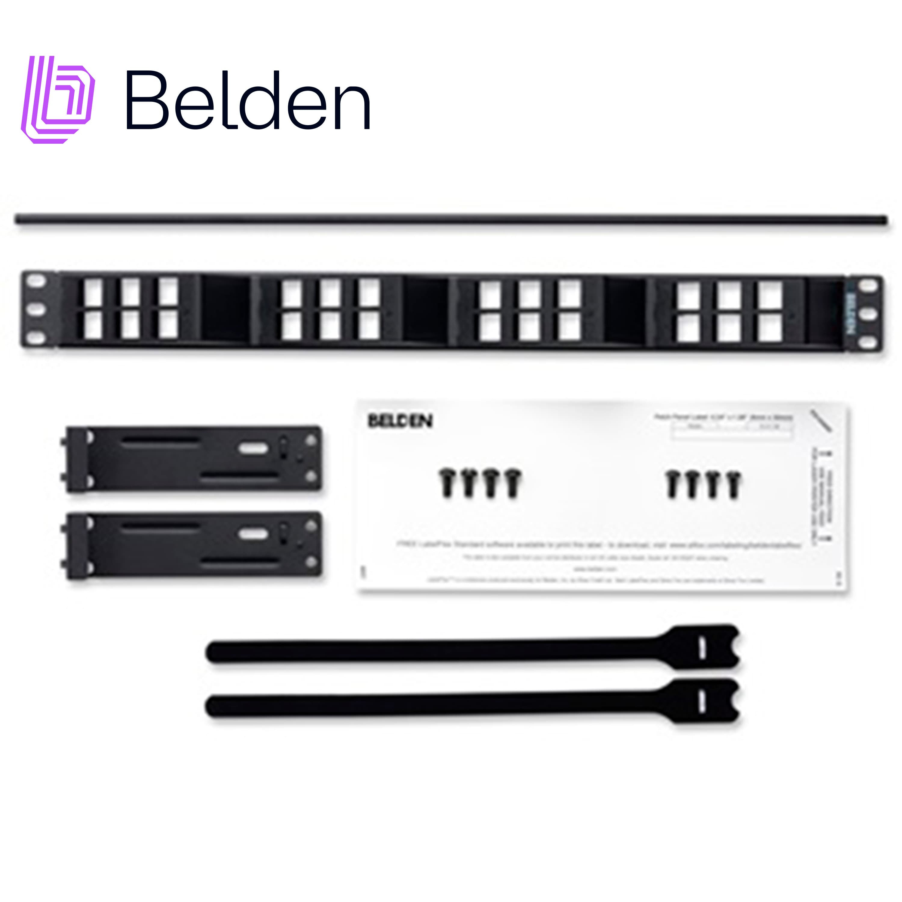 PATCH PANEL KEYCONNECT CAT6/CAT6A BELDEN AX103248 / NEGRO / 24 PUERTOS / 1UR / ANGLEFLEX/VACIO / PIEZA - Miniatura 3