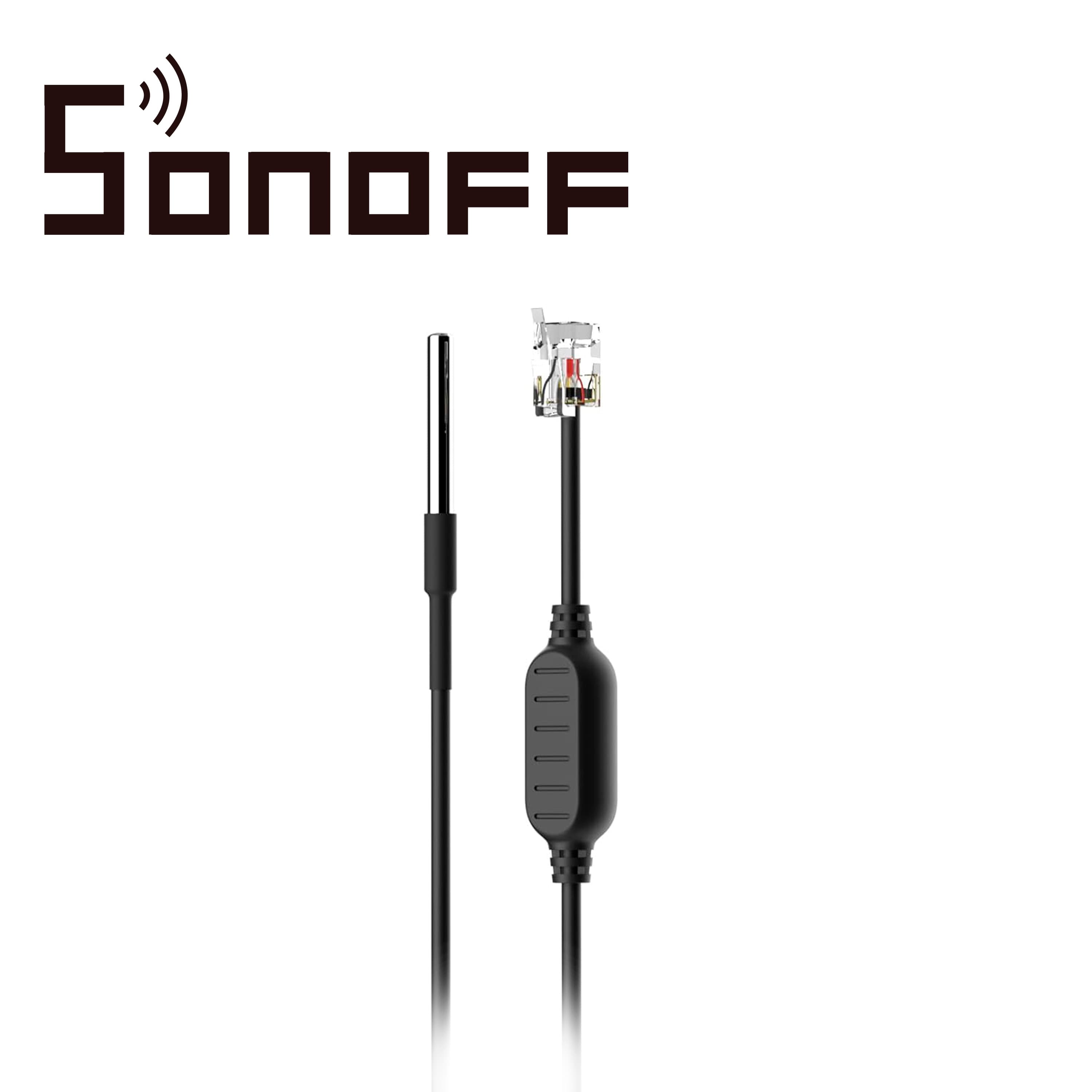 SENSOR DE TEMPERATURA SONOFF WTS01 / A PRUEBA DE AGUA / INALAMBRICO COMPATIBLE CON SONOFF TH ORIGIN/ELITE PARA IOS Y ANDROID COMPATIBLE CON ALEXA/GOOGLE HOME/NEST/IFTTT / CONECTOR RJ9 (4P4C) / LONGUITUD 1.5M - Miniatura 3