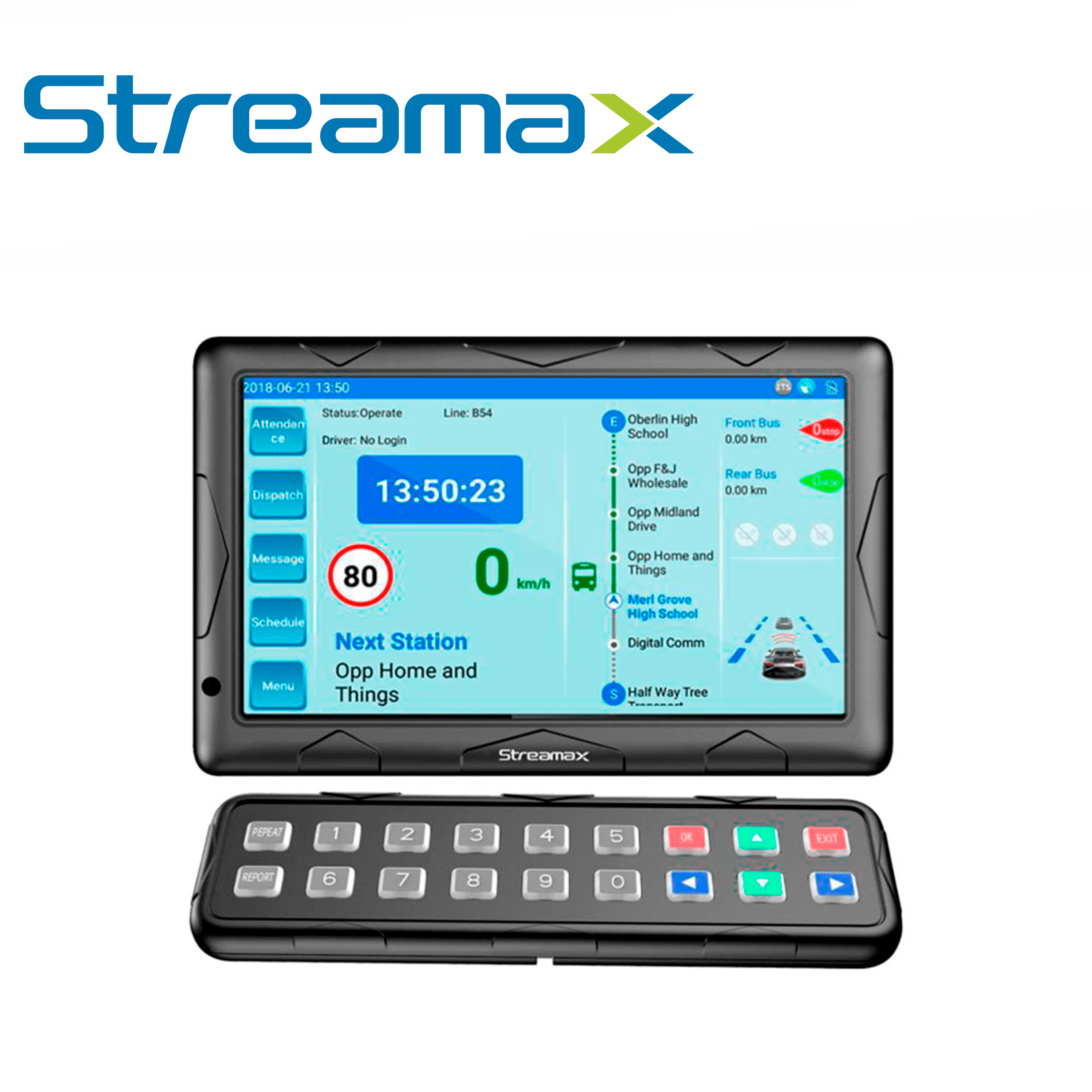 PANTALLA INTERACTIVA STREAMAX MXPAD / 10.1 PULGADAS / CONECTOR DIN 10 PINES / TOUCH / INTEGRACION CON MDVR / SISTEMA ANDROID / ASISTENCIA AL CONDUCTOR / BOCINA INTEGRADA / SOLUCION PARA AUTOBUS / COMPATIBLE CON MDVRS SERIE MX3NPRO Y A8PRO - Miniatura 5