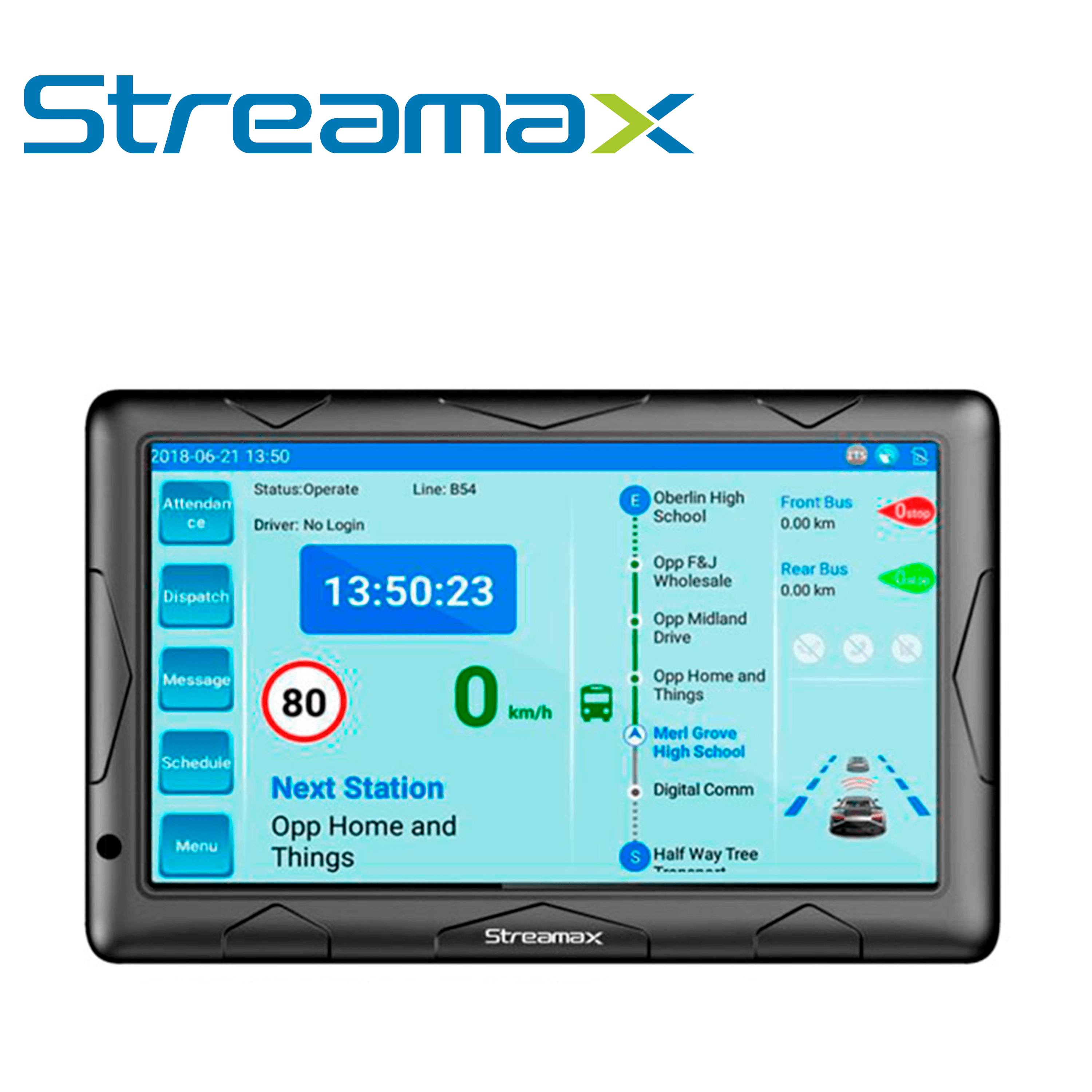 PANTALLA INTERACTIVA STREAMAX MXPAD / 10.1 PULGADAS / CONECTOR DIN 10 PINES / TOUCH / INTEGRACION CON MDVR / SISTEMA ANDROID / ASISTENCIA AL CONDUCTOR / BOCINA INTEGRADA / SOLUCION PARA AUTOBUS / COMPATIBLE CON MDVRS SERIE MX3NPRO Y A8PRO - Miniatura 6