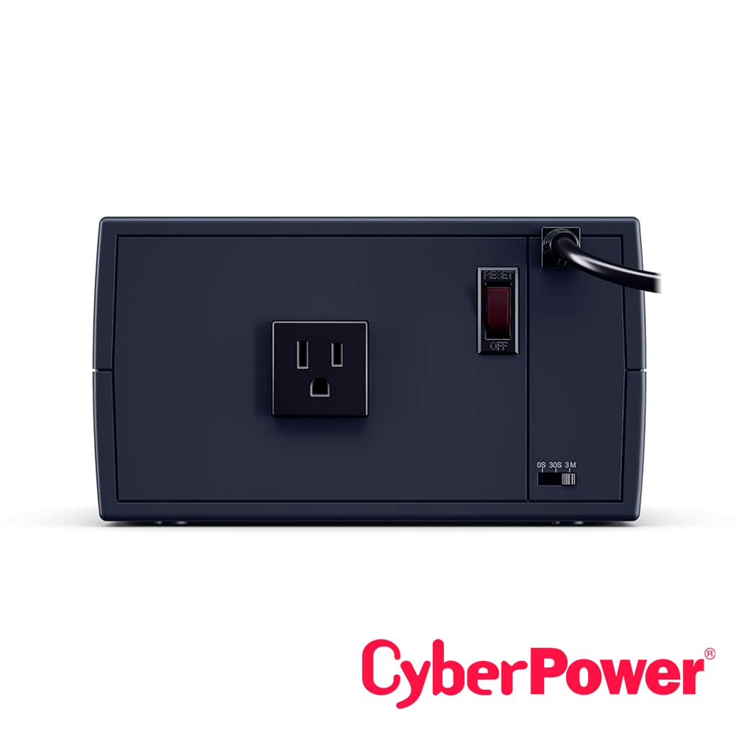 REGULADOR DE VOLTAJE PARA LINEA BLANCA LB2500VR / CYBERPOWER / 2500 VA – 1500 W / 120 V / AVR / PROTECCION CONTRA SOBRETENSIONES / TEMPORIZADOR DE RETARDO / 1 CONTACTO NEMA 5-15R - Miniatura 3