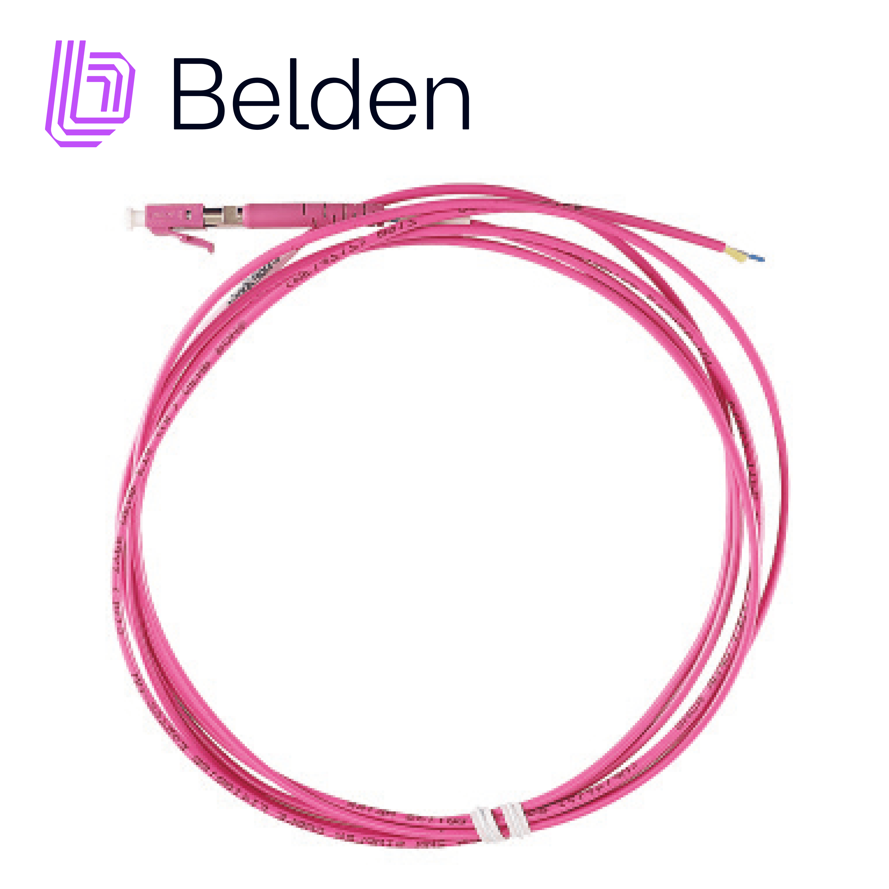 JUMPER DE FIBRA OPTICA MULTIMODO BELDEN FP4LDLD001M/ INTERIOR / ERIKA VIOLETA / OM4 / LC DUPLEX - LC DUPLEX / 50/125 MICRAS / OFNR / 1 METRO
 - Miniatura 2