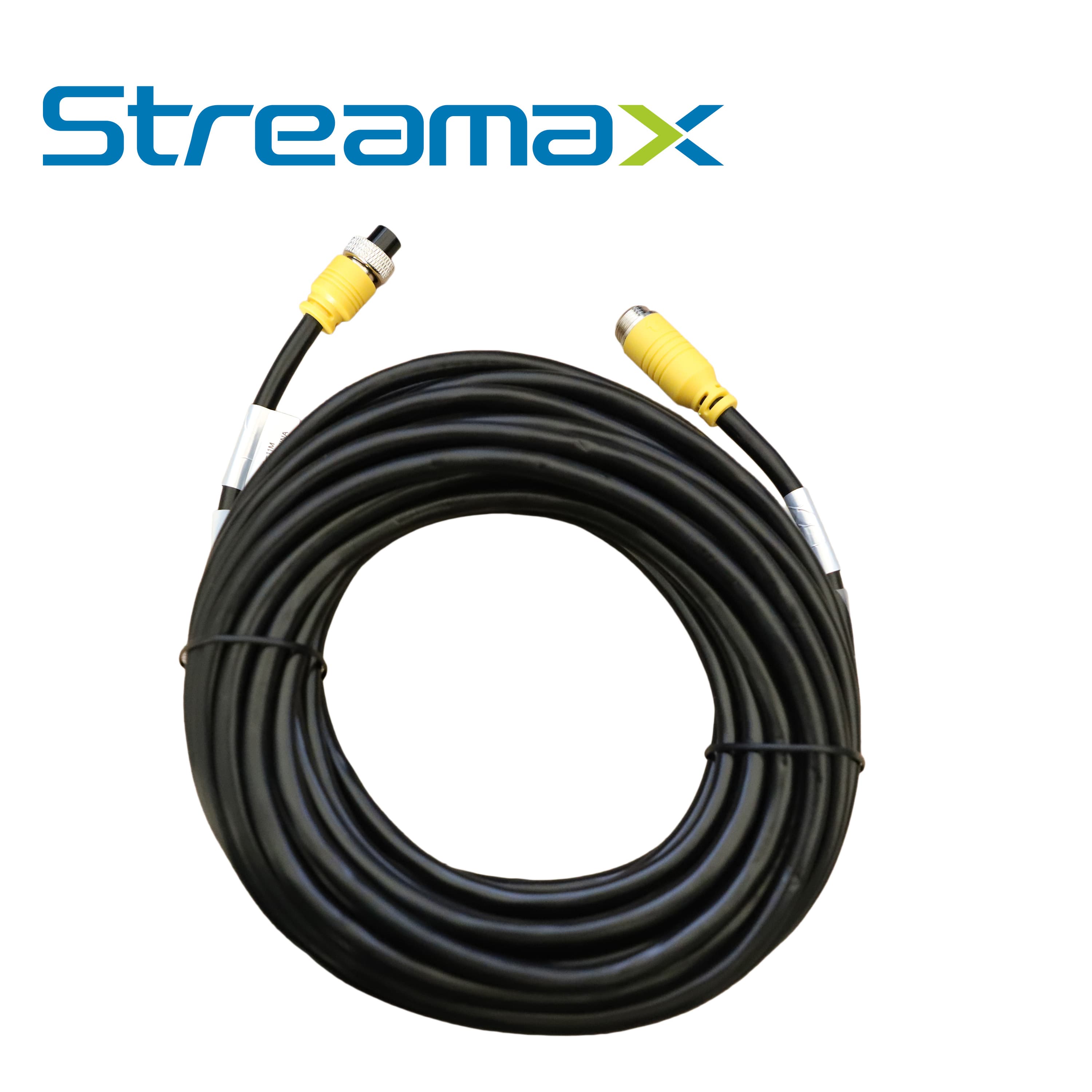 CABLE DIN DE AVIACION 4 PINES STREAMAX MCBL110 / 11M / COMPATIBLE PARA CAMARAS HD SOLUCION MOVIL / USO EN INTERIORES / CONECTOR HEMBRA - MACHO / NEGRO - Miniatura 2