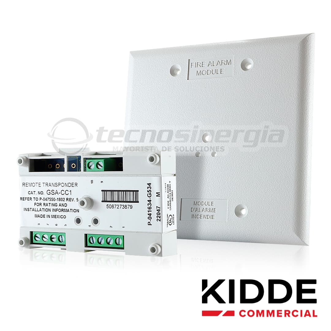 MÔDULO DE CONTROL DE SIRENAS Y ESTROBOS VIGILANT GSA-CC1, CUENTA CON DIRECCION ELECTRONICA (SIN SWITCHES) REQUIERE FUENTE DE PODER AUXILIAR, SE INTEGRA CON LOS PANELES VS1 Y VS4 DE KIDDE POR MEDIO DEL LAZO DE COMUNICACION SLC, LISTADO UL, ULC, CSFM,  - Miniatura 6