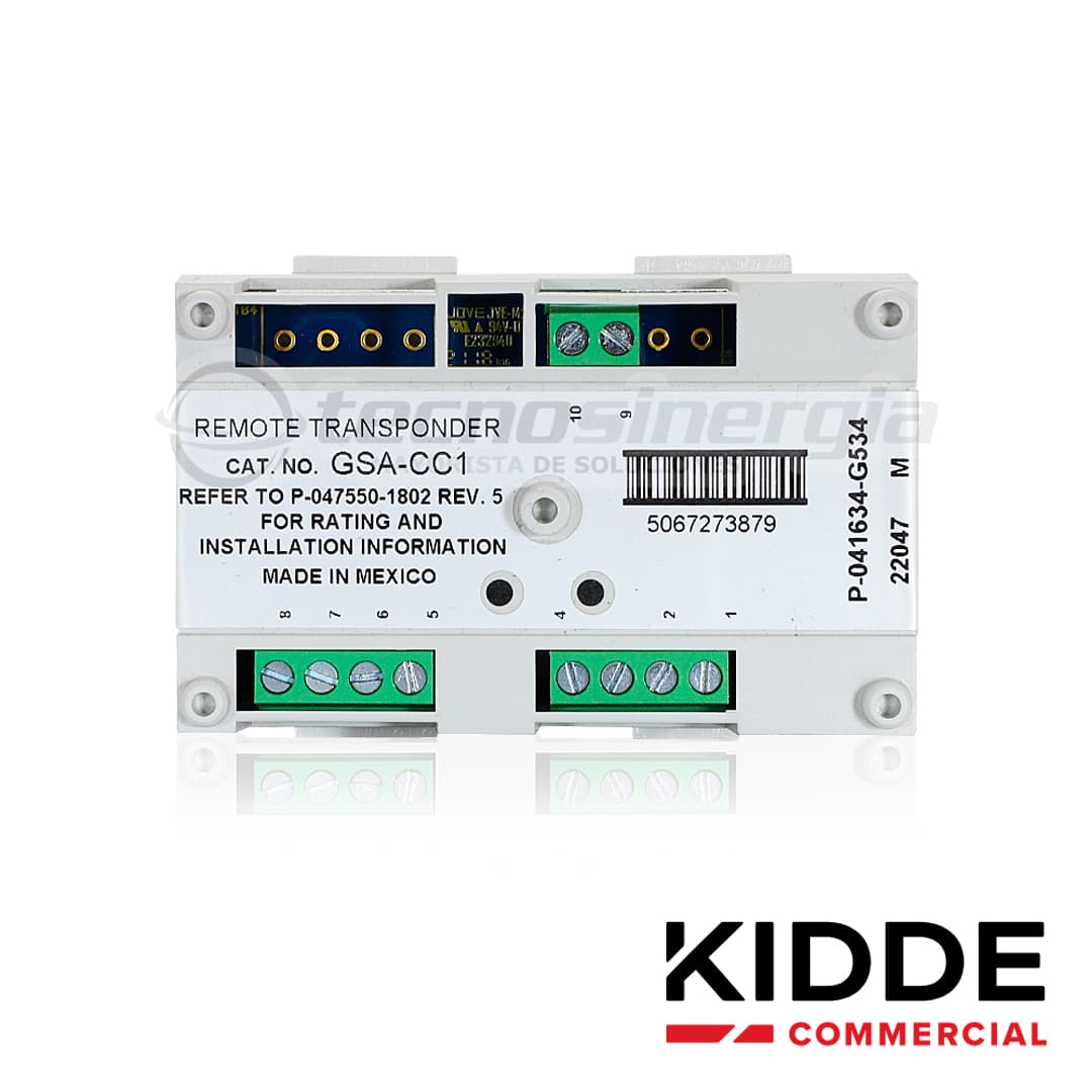MÔDULO DE CONTROL DE SIRENAS Y ESTROBOS VIGILANT GSA-CC1, CUENTA CON DIRECCION ELECTRONICA (SIN SWITCHES) REQUIERE FUENTE DE PODER AUXILIAR, SE INTEGRA CON LOS PANELES VS1 Y VS4 DE KIDDE POR MEDIO DEL LAZO DE COMUNICACION SLC, LISTADO UL, ULC, CSFM,  - Miniatura 7