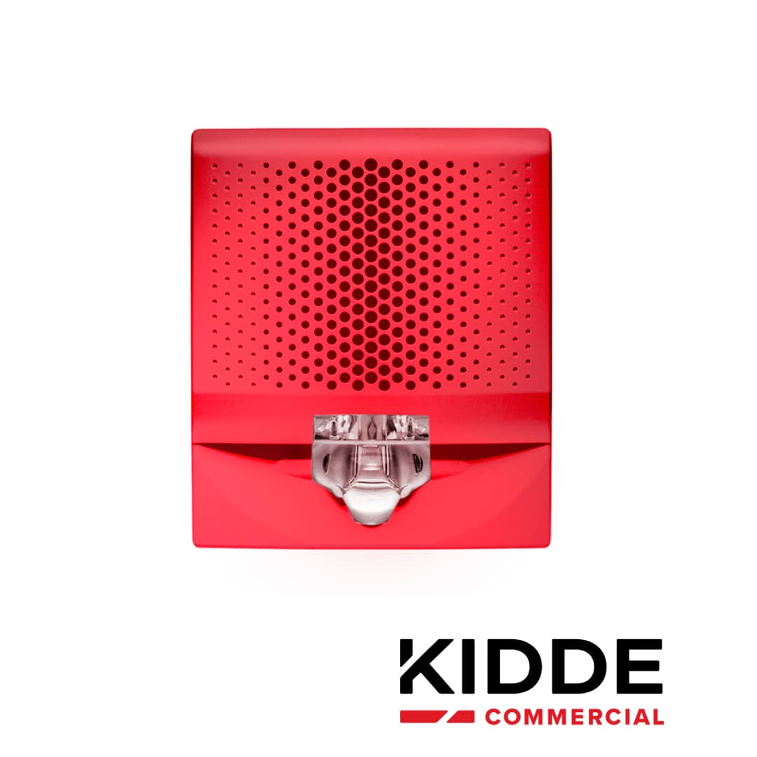 ALTAVOZ DE PARED / LUZ ESTROBOSCOPICA KIDDE G4SVRF, 15-110cd, ROJO, ALTA FIDELIDAD 520HZ / SALIDA DE AUDIO DE 90dBA / COMPATIBLE CON PANEL DE AUDIO ANS25MDR2 / REQUIERE BASE DE MONTAJE GRSW-10 (NO INCLUIDA). - Miniatura 5