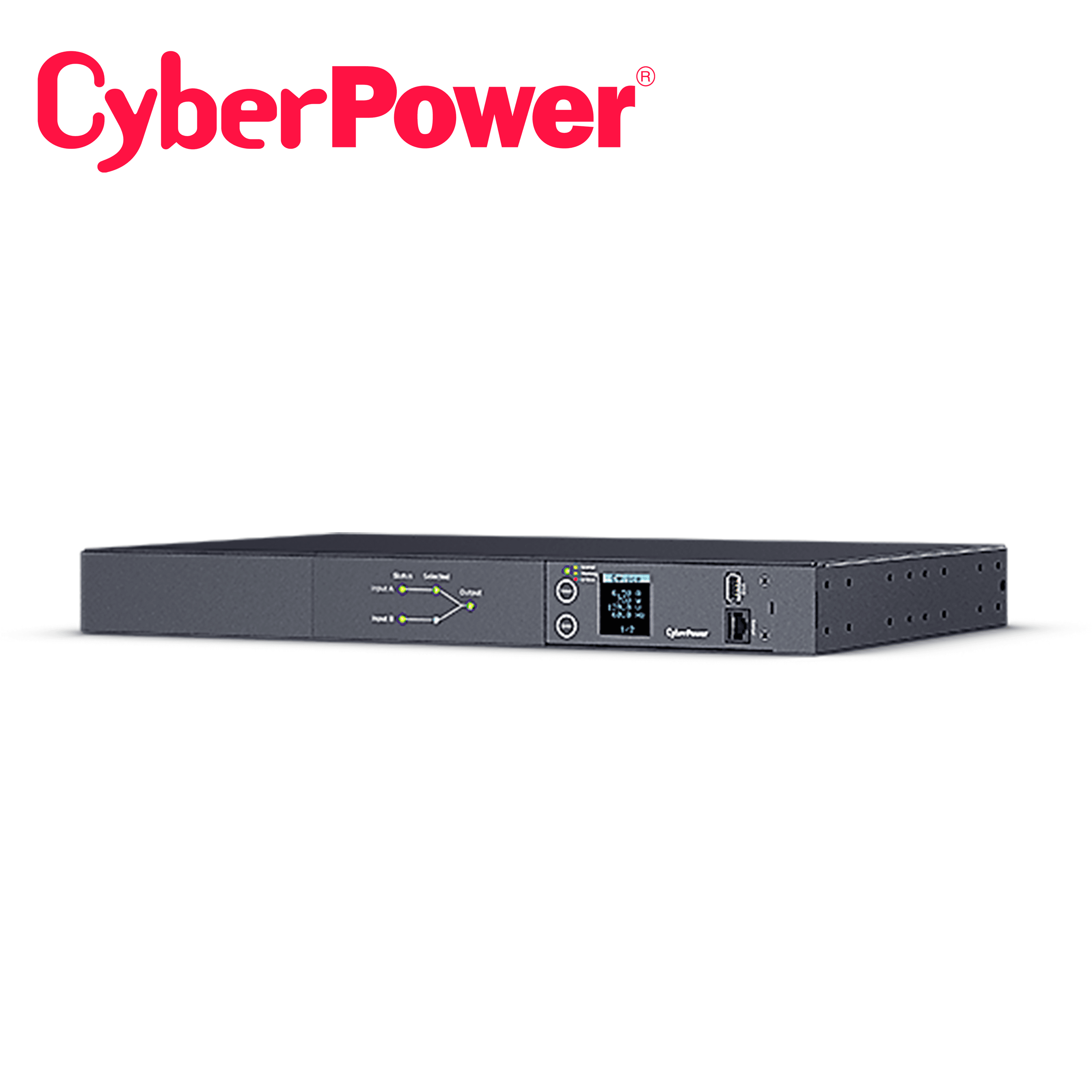 PDU CYBERPOWER PDU24002 MEDIBLE PARA DISTRIBUCION DE ENERGIA 10 CONTACTOS NEMA 5-15R 1UR 16 AMP 120 VCA PUERTO DE CONECTIVIDAD RJ45
 - Miniatura 2