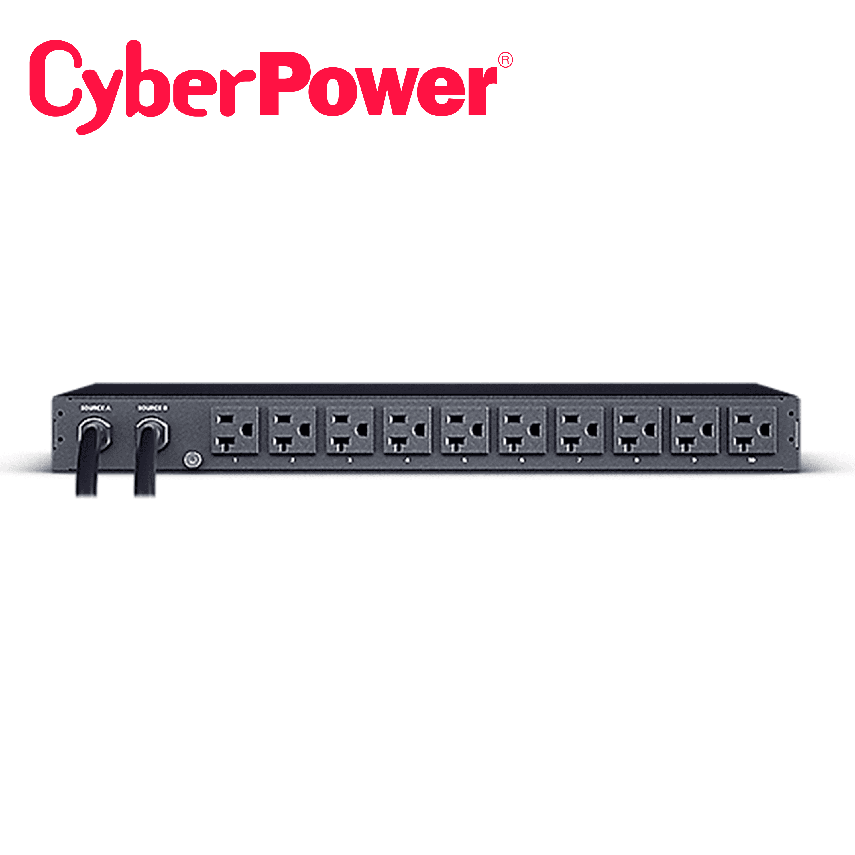 PDU CYBERPOWER PDU24002 MEDIBLE PARA DISTRIBUCION DE ENERGIA 10 CONTACTOS NEMA 5-15R 1UR 16 AMP 120 VCA PUERTO DE CONECTIVIDAD RJ45
 - Miniatura 3