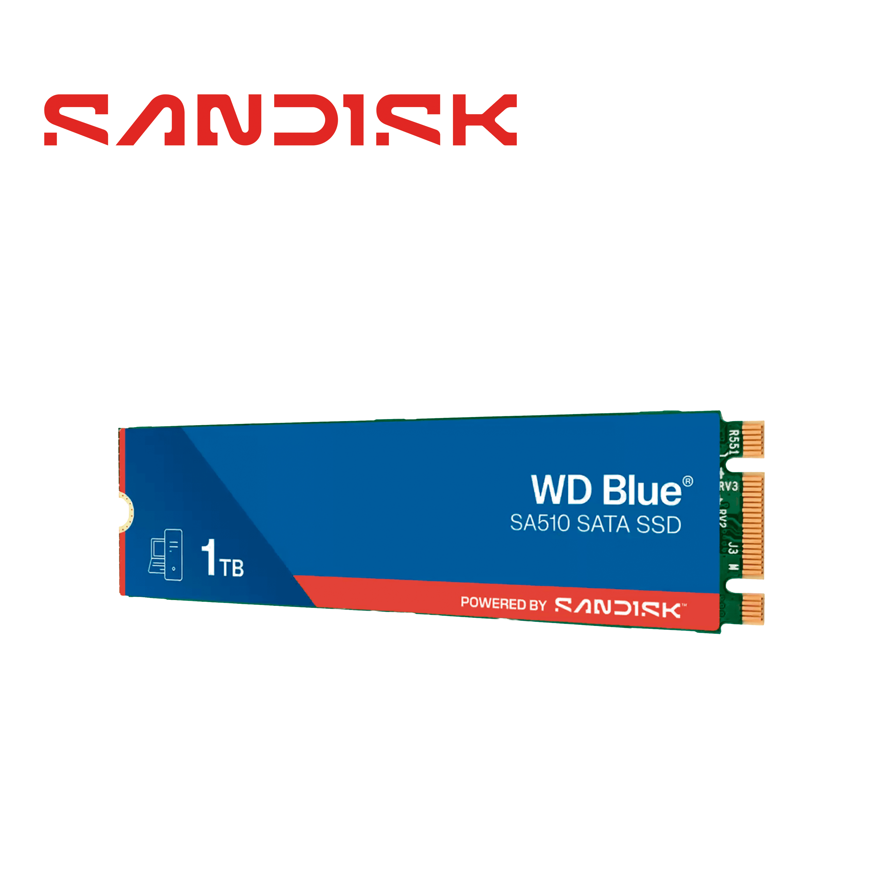 UNIDAD DE ESTADO SOLIDO SSD 1TB WESTERN DIGITAL WDS100T3B0B SERIE BLUE SATA III M.2 SA510 COMPATIBLE CON DVR MOVIL MERIVA STREAMAX M1N 2.0 - Miniatura 6
