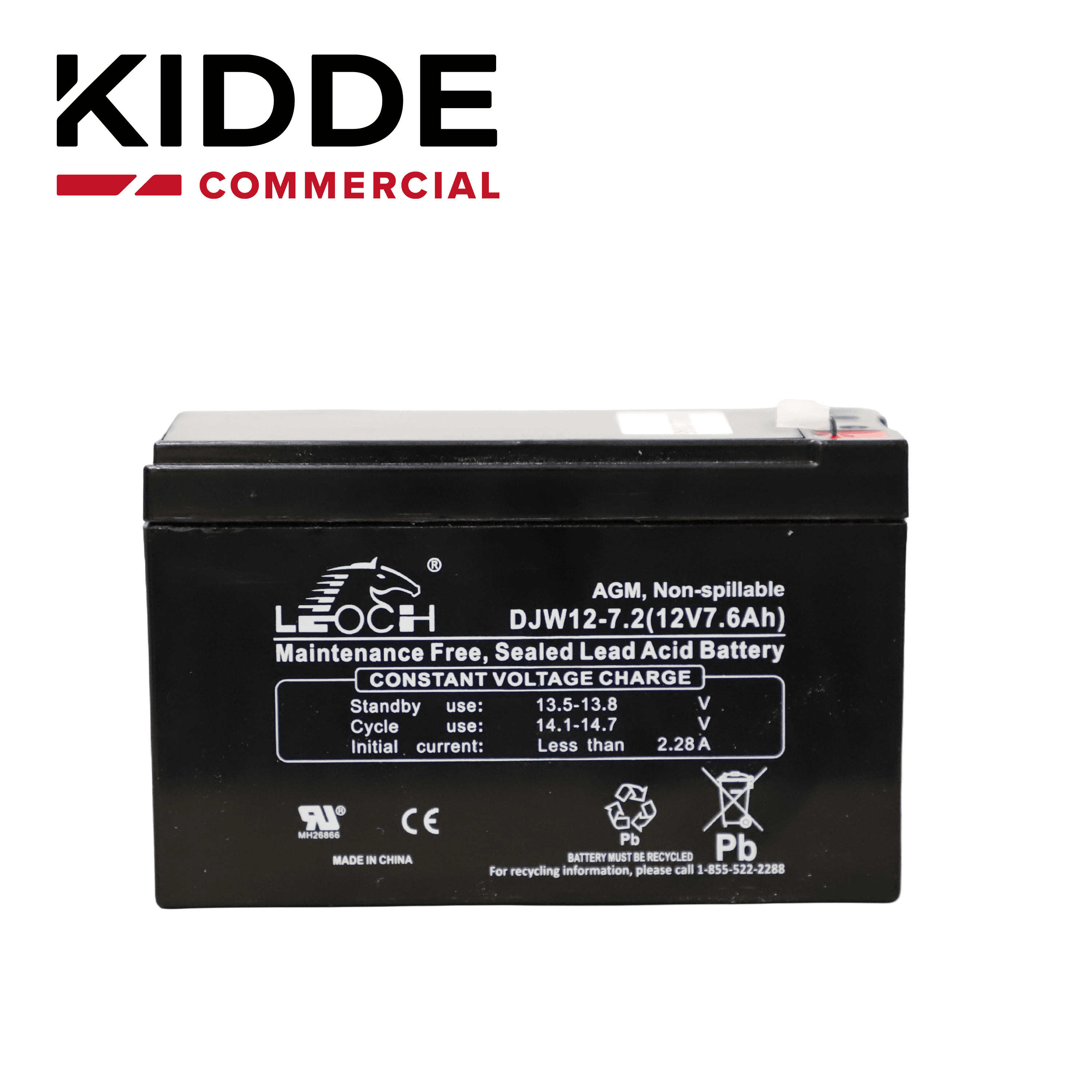BATERIA DE RESPALDO 12V6A5  DE ALTA DENSIDAD ENERGETICA Y BAJO MANTENIMIENTO 12V 7.2 AH  IDEAL PARA LOS PANELES VS Y VM Y FUENTES AUXILIARES KIDDE - Miniatura 3