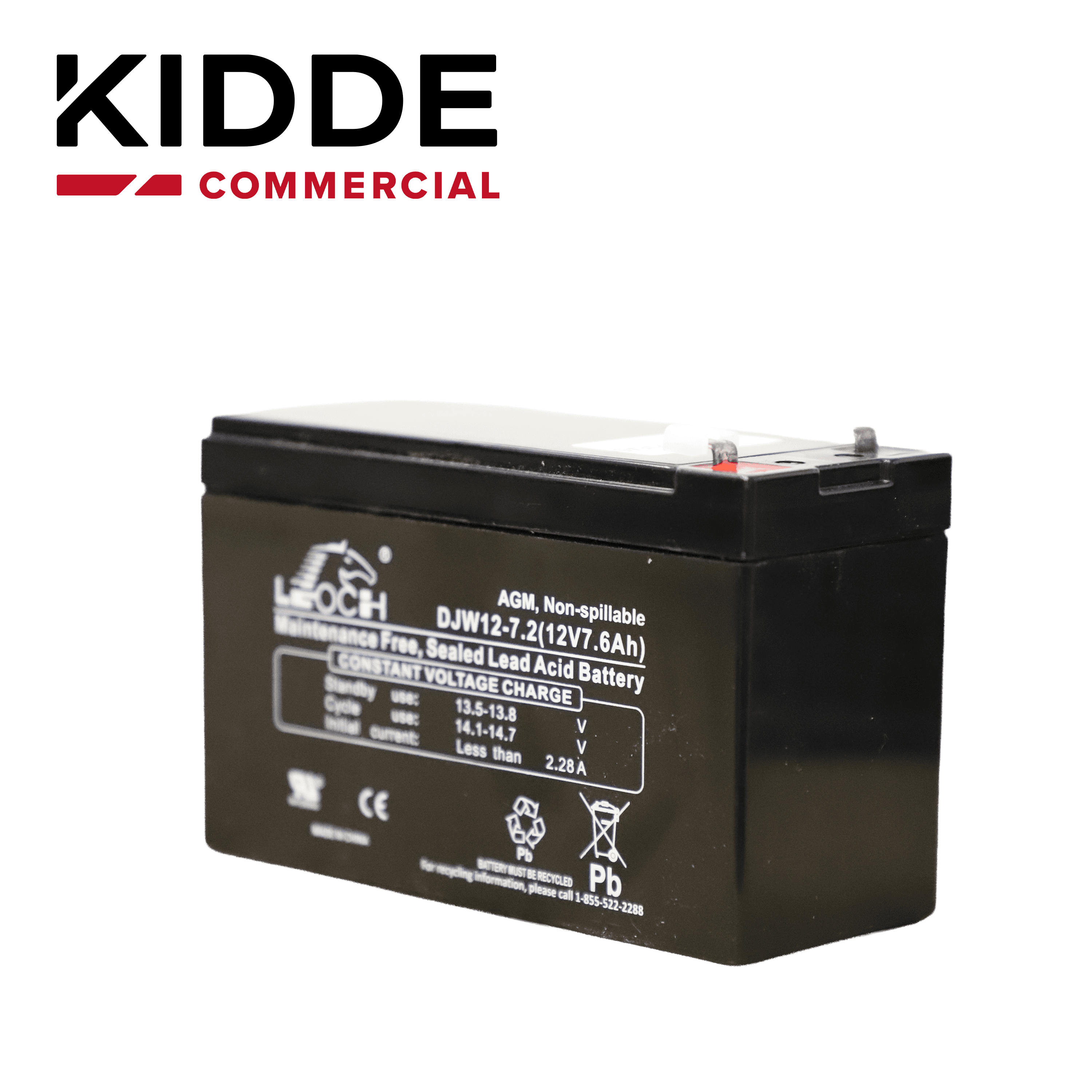 BATERIA DE RESPALDO 12V6A5  DE ALTA DENSIDAD ENERGETICA Y BAJO MANTENIMIENTO 12V 7.2 AH  IDEAL PARA LOS PANELES VS Y VM Y FUENTES AUXILIARES KIDDE - Miniatura 4