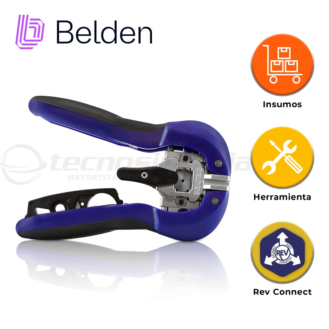 HERRAMIENTA DE TERMINACION REVCONNECT BELDEN RVUTT01 / INTERIOR / AZUL / INCLUYE ACCESORIO PELACABLE - Miniatura 7
