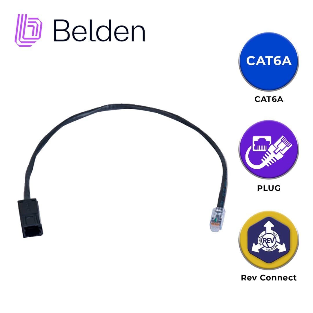 FLEXPLUG UTP REVCONNECT CAT6A BELDEN RVAFFPUBK18-S1 / NEGRO - Miniatura 3