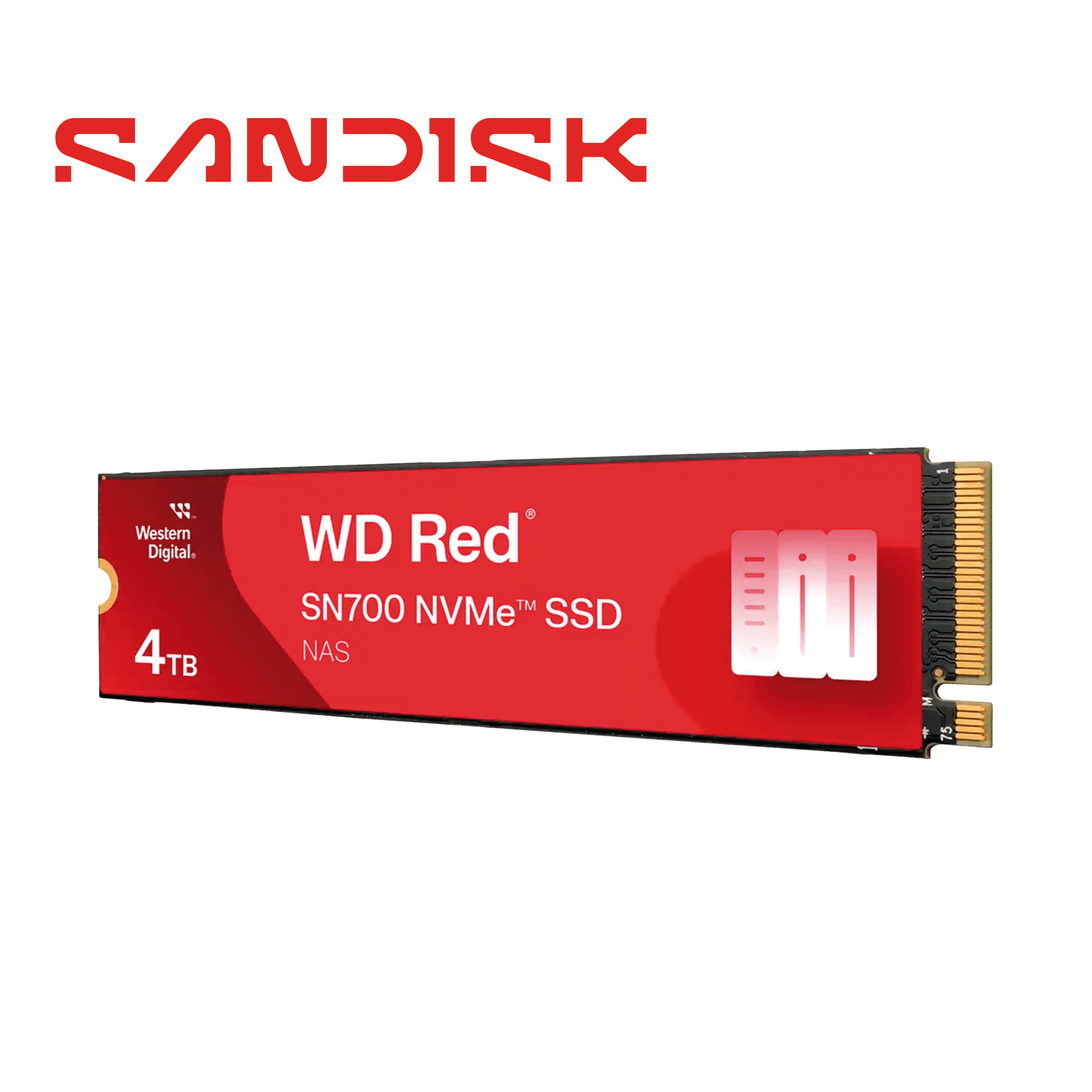 SSD WESTERN DIGITAL WD RED WDS400T1R0C / 4TB NVME PCIE DE 3RA GENERACION 3400 MB/S - Miniatura 3