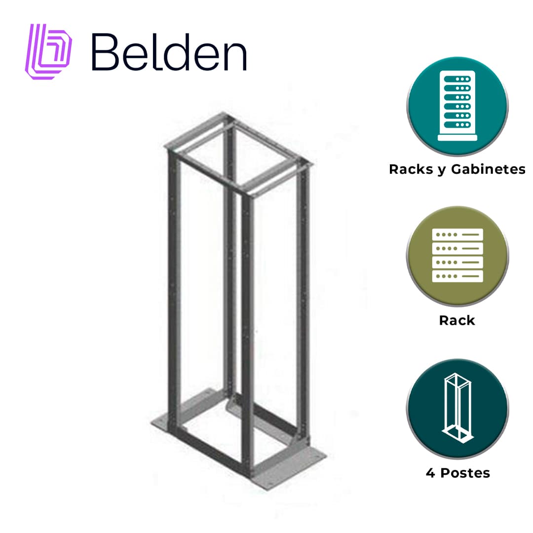 RACK VERTICAL DE 4 POSTES BELDEN XDR8419-3102836 / INTERIOR / NEGRO / 45UR - Miniatura 3
