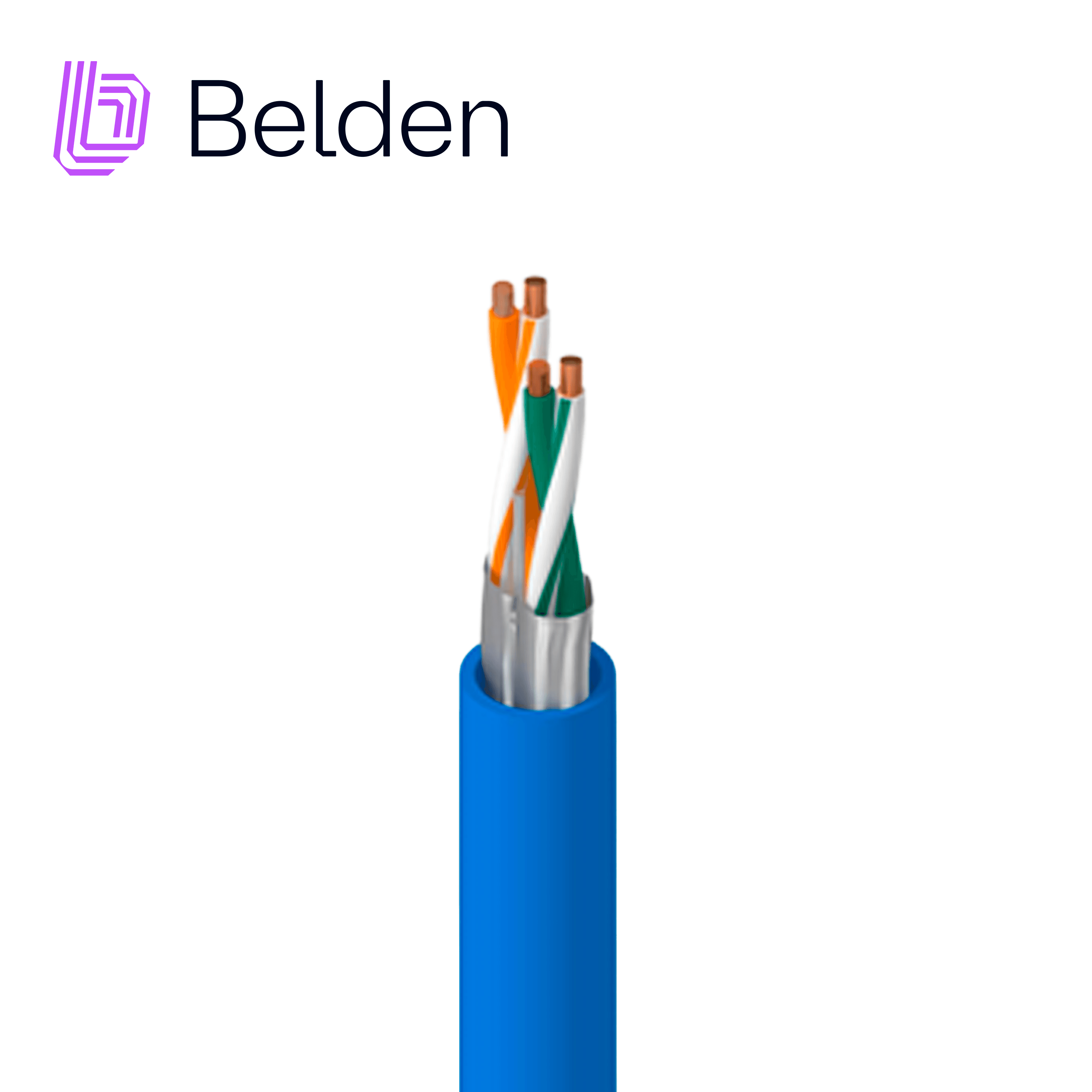 CABLE UTP CAT5E BELDEN 7933A 0101000  / ENTORNOS HOSTILES / AZUL / 4 PARES / 24 AWG / FORRO POLIETILENO / BOBINA / 1,000 PIES 305 METROS - Miniatura 2