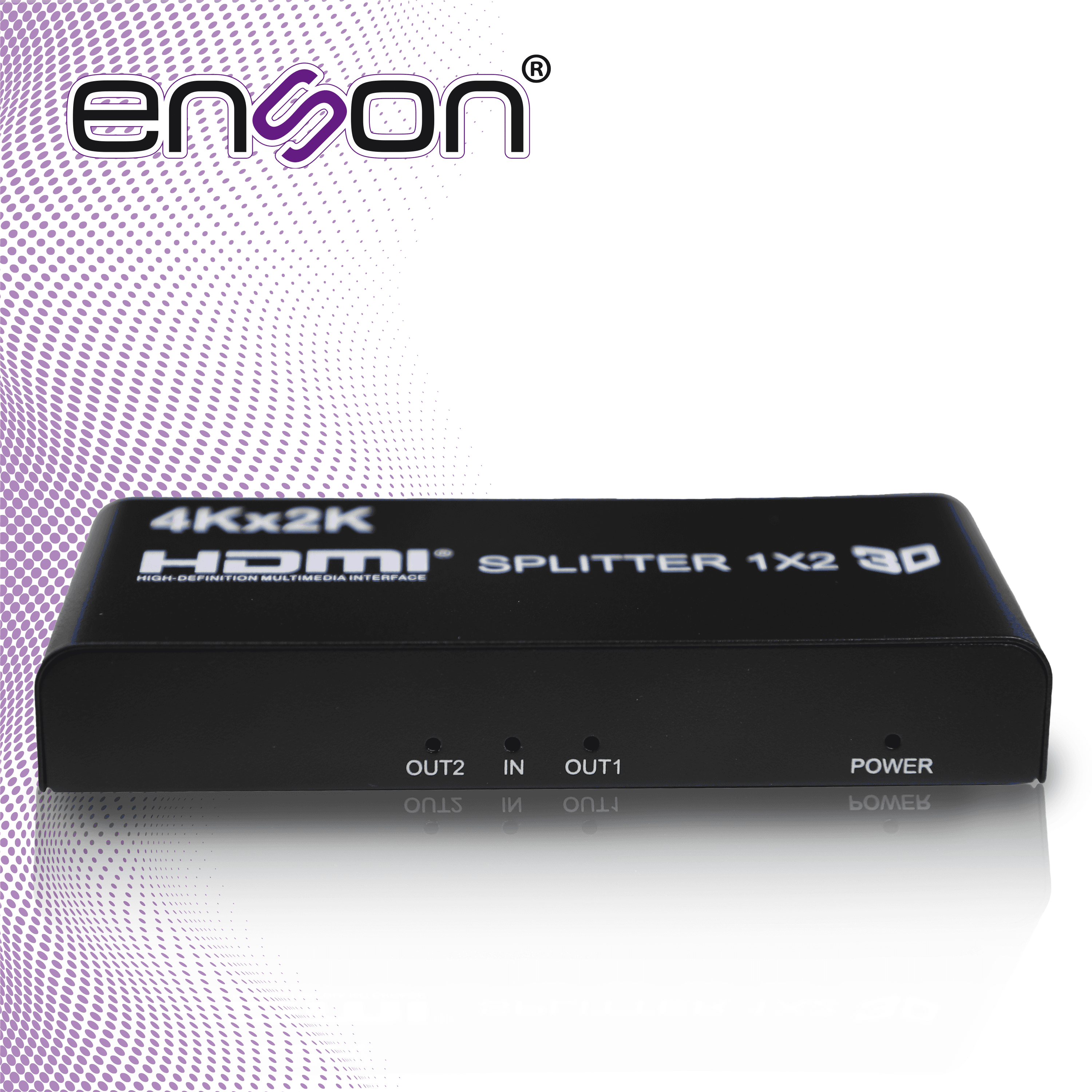 DISTRIBUIDOR HDMI ENSON ENS-HDMI12 CON UNA ENTRADA Y DOS SALIDAS HDMI PARA DISTRIBUIR EL VIDEO DE UN DISPOSITIVO (LAPTOP, GRABADOR DE VIDEO, CONSOLAS DE VIDEOJUEGO, ETC) A DOS PANTALLAS DISTINTAS AL MISMO TIEMPO, INCLUYE FUENTE DE ALIMENTACION DE 5V - Miniatura 7