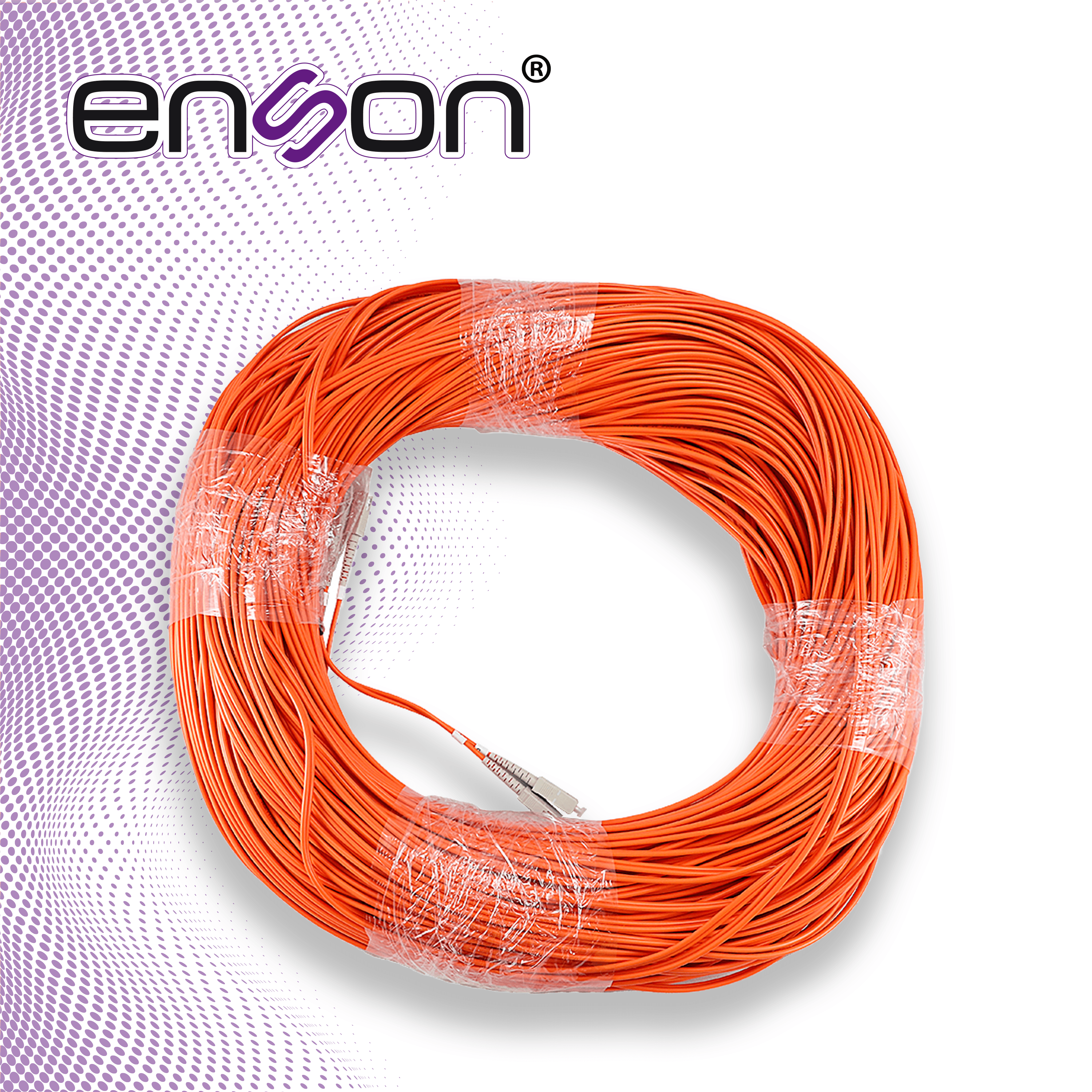 FIBRA OPTICA ENSON 60201O200 DE 200MTS DUPLEX MULTIMODO OM1 ARMADA Y TERMINADA CON CONECTORES SC-SC - Miniatura 4