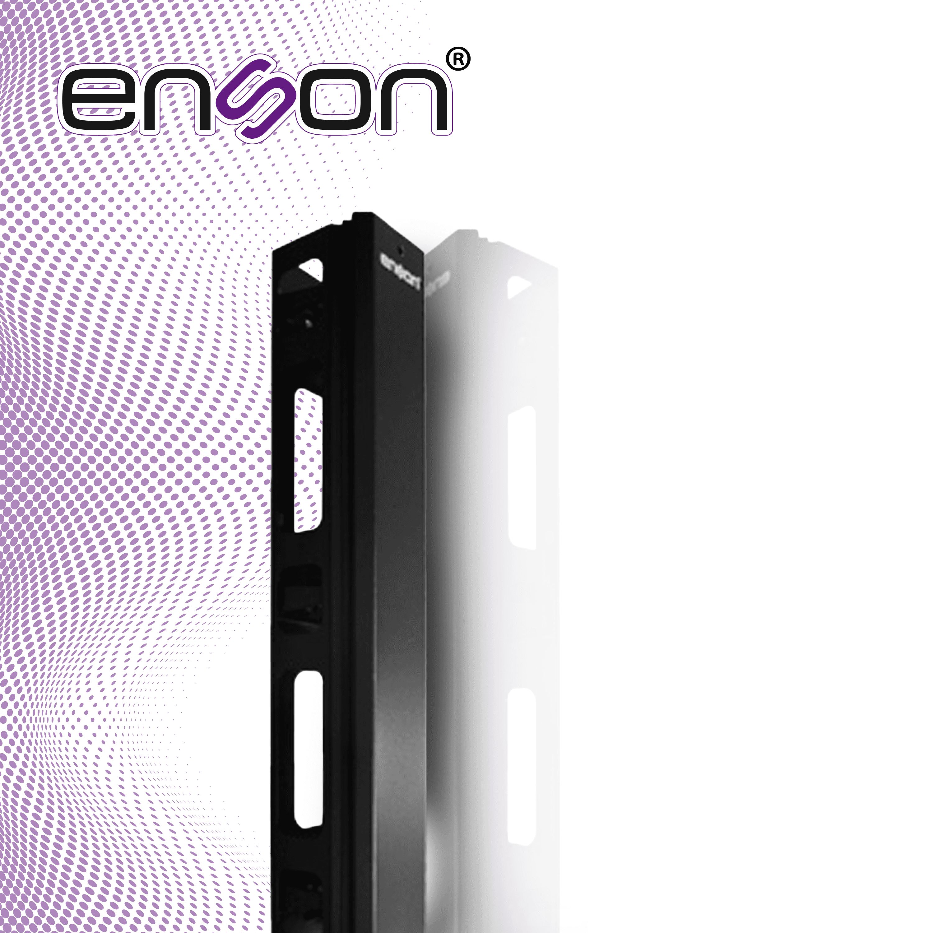 ORGANIZADOR VERTICAL ENSON ENS-VM42 PARA RACK DE 42UR CON VENTANAS DE ACCESO DE CABLEADO FABRICADO EN METAL TAPA REMOVIBLE PARA MEJOR ACCESO CUMPLE CON NORMA EIA - Miniatura 7