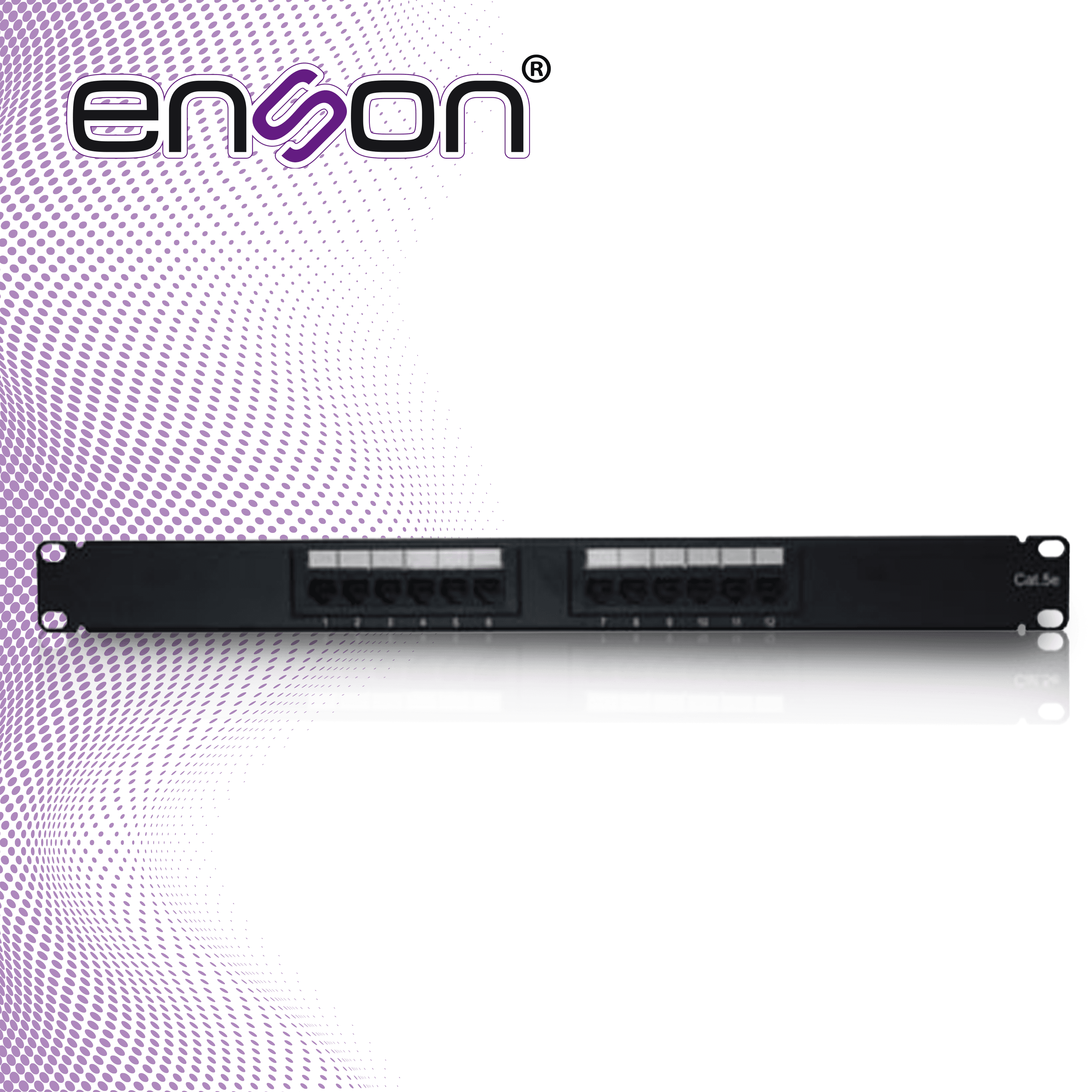 PATCH PANEL ENSON ENS-PA12P5E 1UR PRECARGADO CAT5E 12 PUERTOS MONTAJE EN RACK ESTANDAR 19 - Miniatura 3