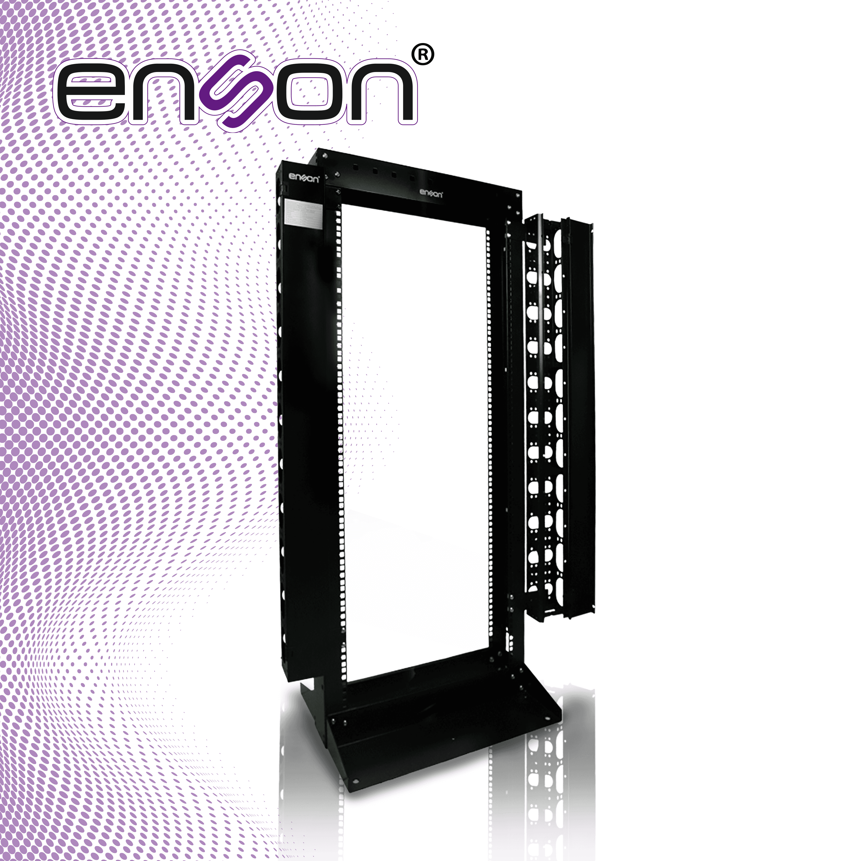 RACK VERTICAL ENSON ENS-RACK25UO DE 25UR DOS POSTES ORGANIZADOR VERTICAL INCUIDO EMPOTRABLE IDEAL PARA MONTAJE DE EQUIPOS DE RED Y CABLEADO ESTRUCTURADO, COMPATIBLE CON TODOS LOS ACCESORIOS DE RACKS Y GABINETES ENSON
 - Miniatura 6