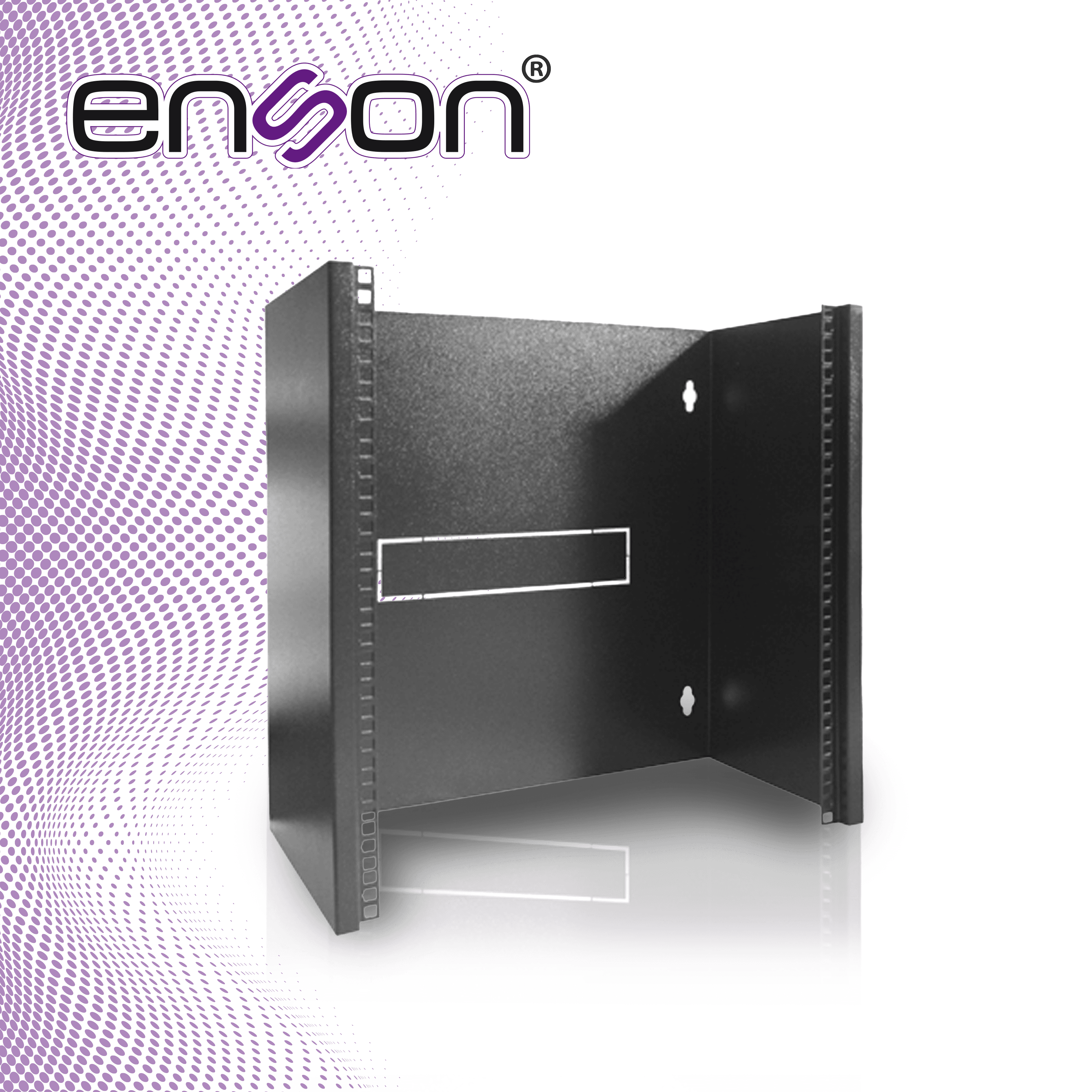 RACK DE PARED ENSON ENS-RACKW12U 12UR PREPARADO PARA ANCLAJE EN PARED CONSTRUIDO EN UNA SOLA PIEZA CAPACIDAD DE CARGA DE 20 KG IDEAL PARA ESPACIOS REDUCIDOS CUMPLE CON NORMA EIA - Miniatura 3