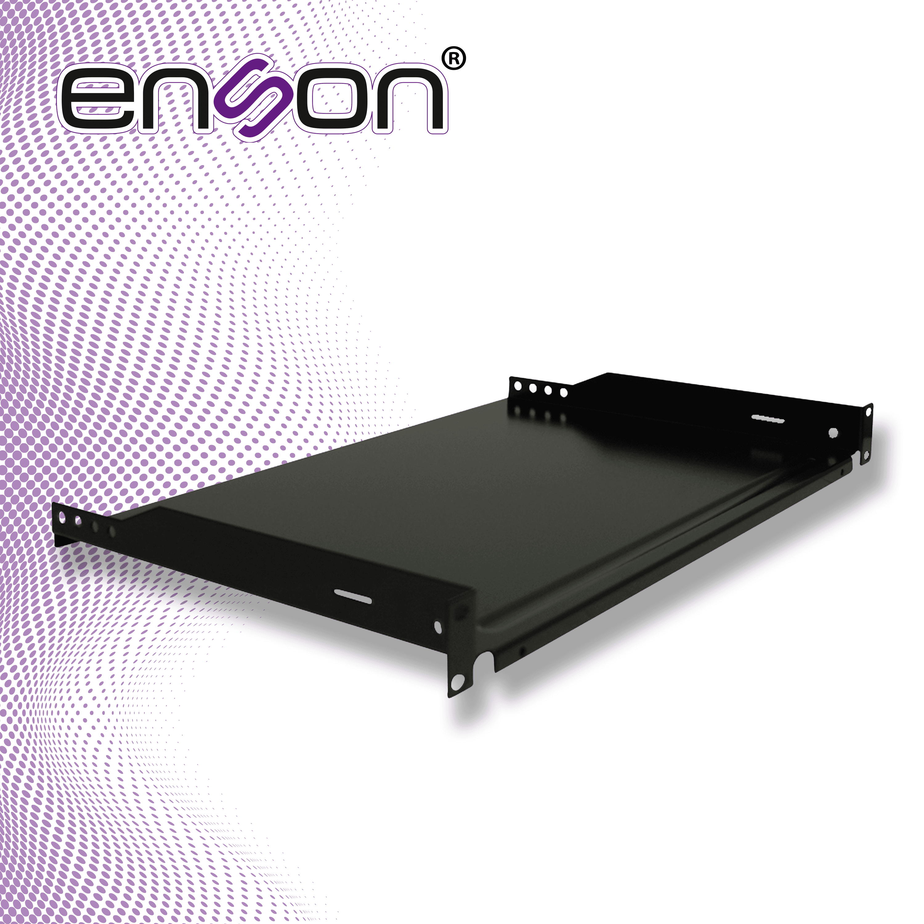 CHAROLA PARA RACK ENSON ENS-RTR1U FIJACION FRONTAL A DOS PUNTOS SOLIDA DE 1 UNIDAD DE RACK, COMPATIBLE CON RACKS Y GABINETES ENSON - Miniatura 6