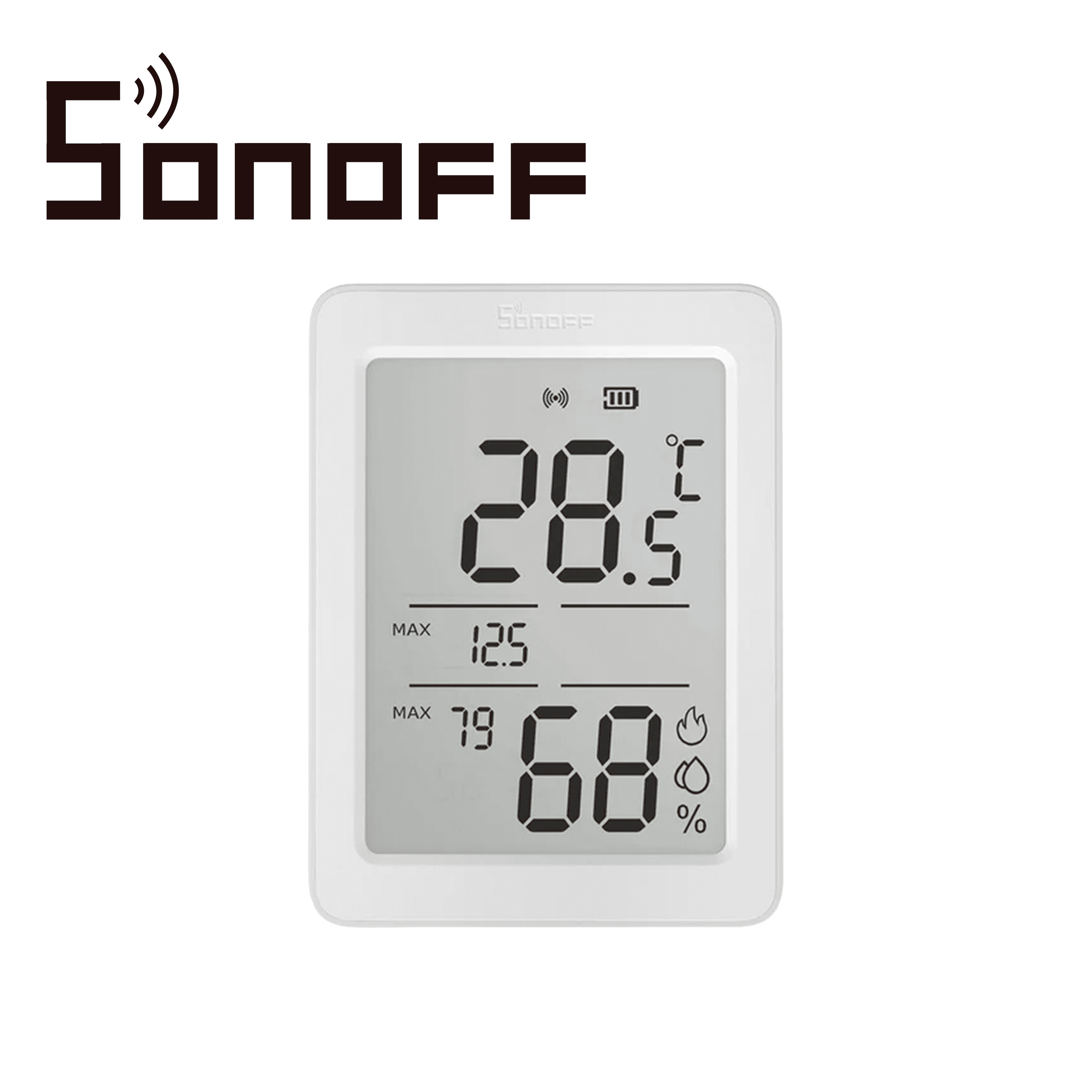 SENSOR DE TEMPERATURA Y HUMEDAD  SONOFF SNZB-02DR2 / ZIGBEE 3.0/ PANTALLA DE 3.6 PULGADAS - Miniatura 2