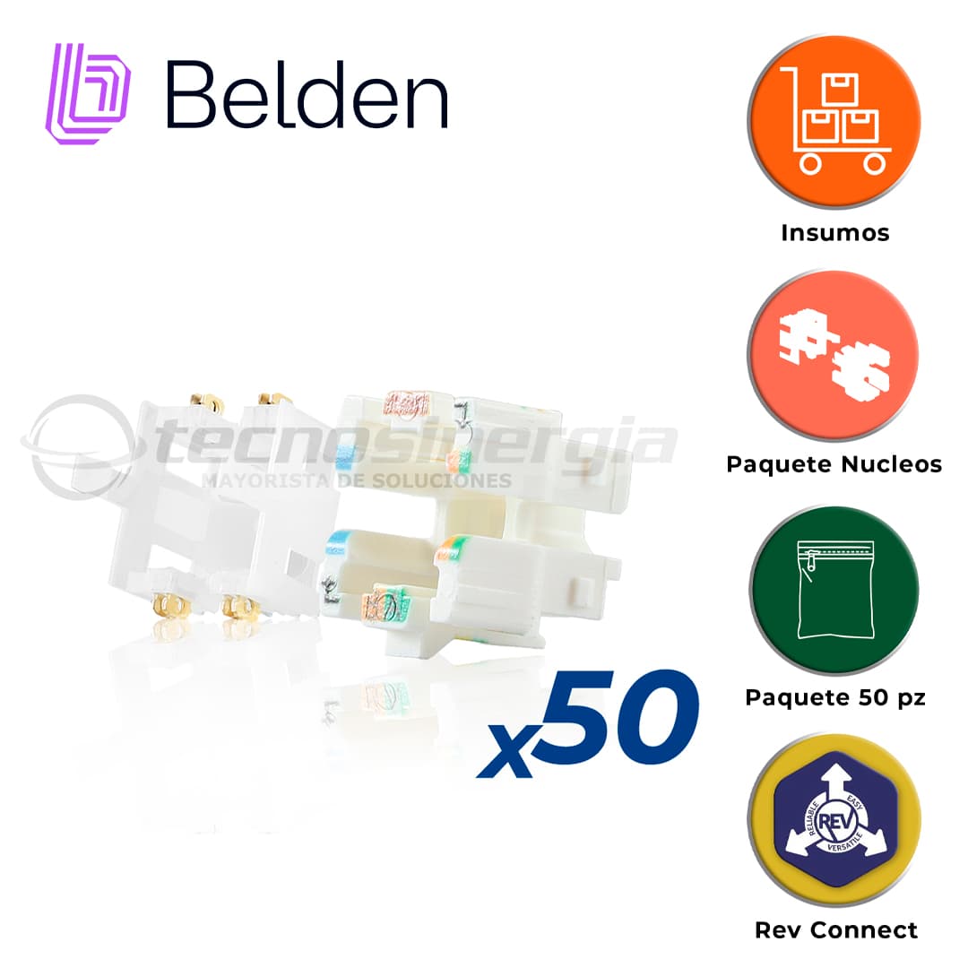 NUCLEOS DE REPUESTO BELDEN RVUCOEW-B50 / REVCONNECT / INTERIOR / BLANCOS / PAQUETE 50 PIEZAS - Miniatura 6