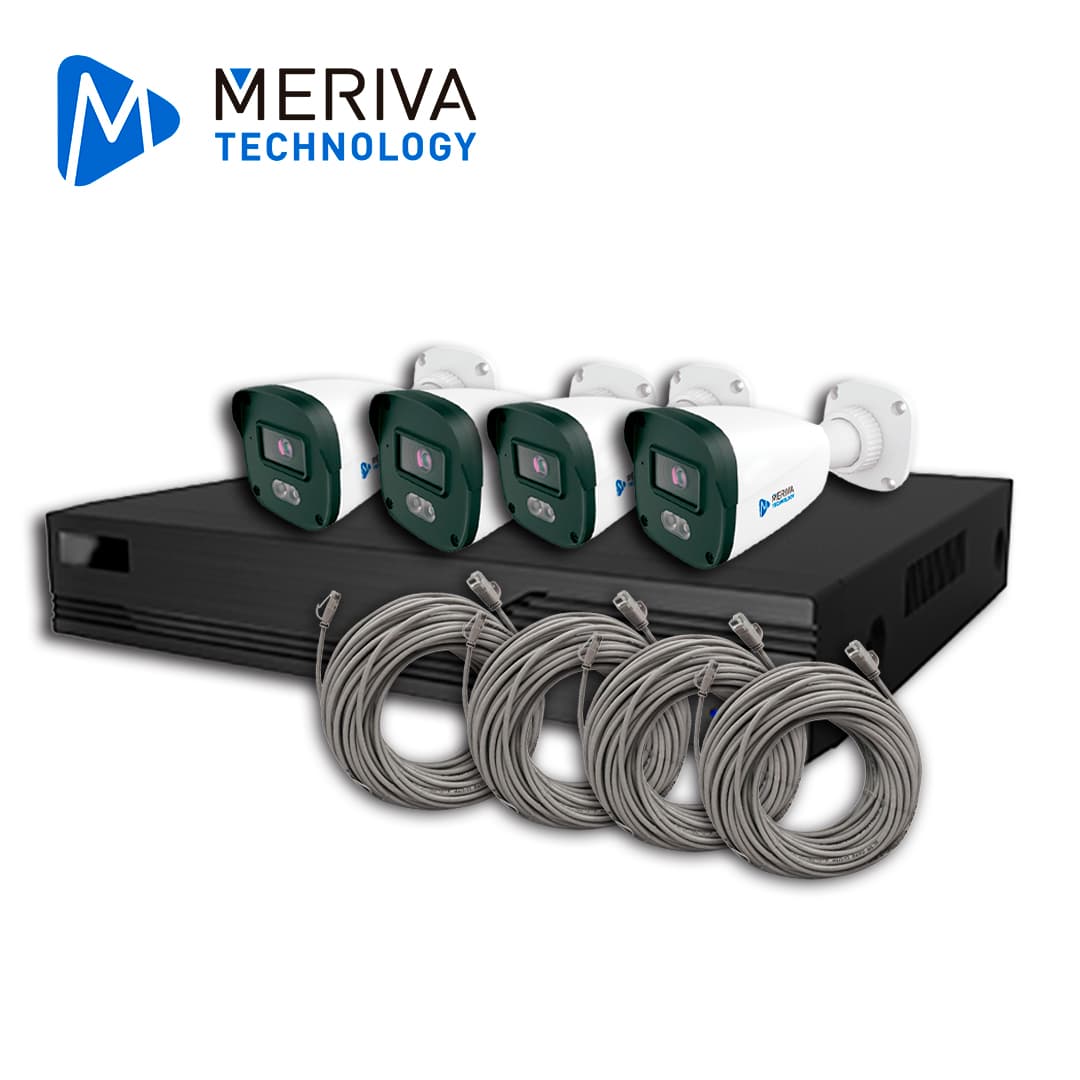 KIT DE VIDEOVIGILANCIA IP MERIVA TECHNOLOGY MKIP2MP-4B-4P 4 CÁMARAS BULLET IP MOB-203D DE 2MP LUZ DUAL CON MICROFONO INTEGRADO MIA 2.0 VIDEO ESTRUCTURADO - NVR MNVR-1744-4P CON POE INTEGRADO 4 CANALES / MIA 2.0 / LPR / ALMACENAMIENTO HASTA 10TB - 4 P - Miniatura 2