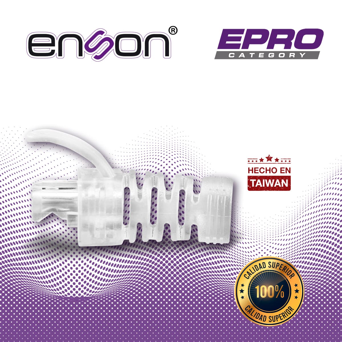 BOTA PARA CABLE UTP ENSON EPRO-BOOT-CL TRANSPARENTE IDEAL PARA EL TERMINADO Y CUIDADO DEL REMATADO, COMPATIBLE CON CAT5E/6/6A Y CON PLUGS ENSON EPRO-PLUG - Miniatura 7