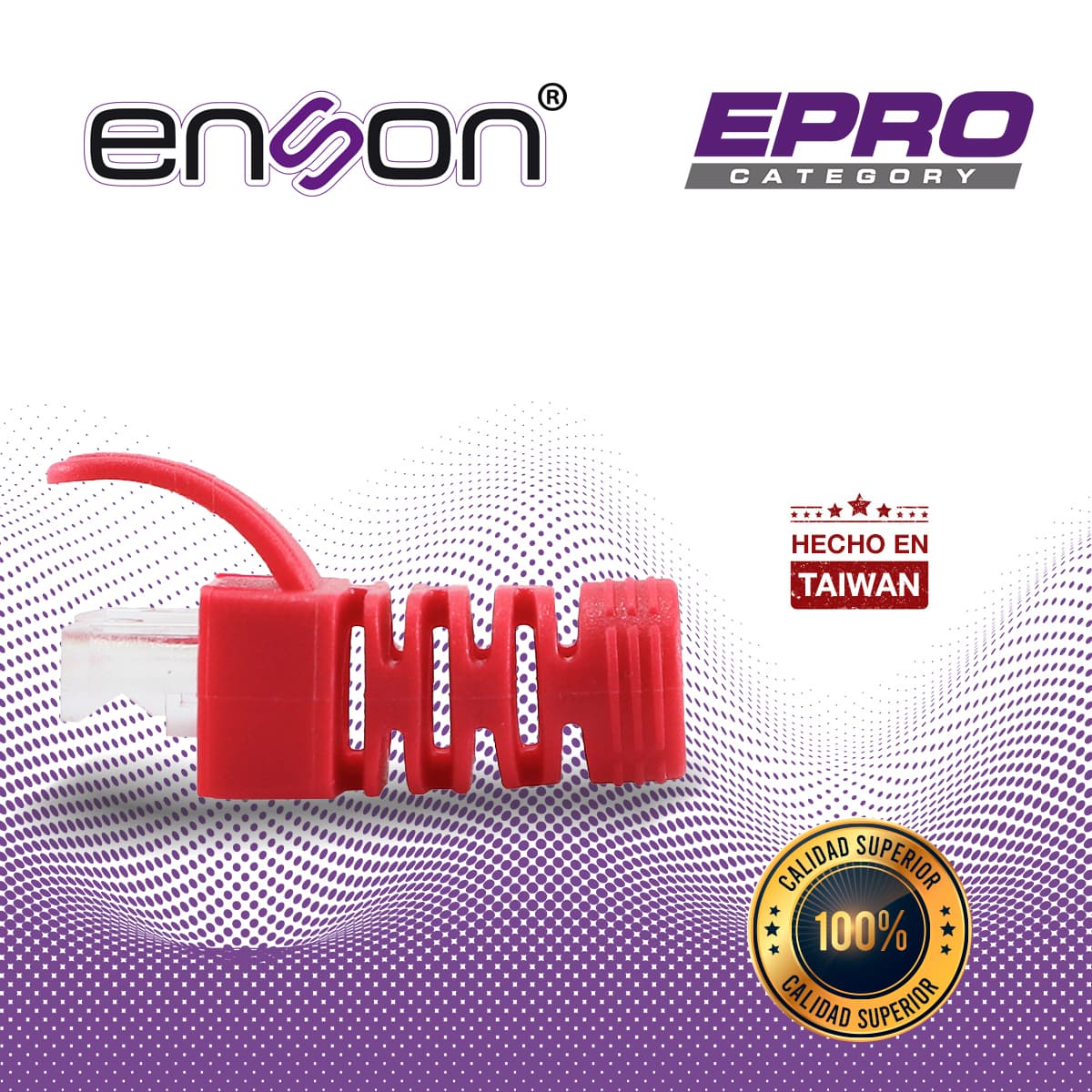BOTA PARA CABLE UTP ENSON EPRO-BOOT-RD COLOR ROJO IDEAL PARA EL TERMINADO Y CUIDADO DEL REMATADO, COMPATIBLE CON CAT5E/6/6A Y CON PLUGS ENSON EPRO-PLUG - Miniatura 7