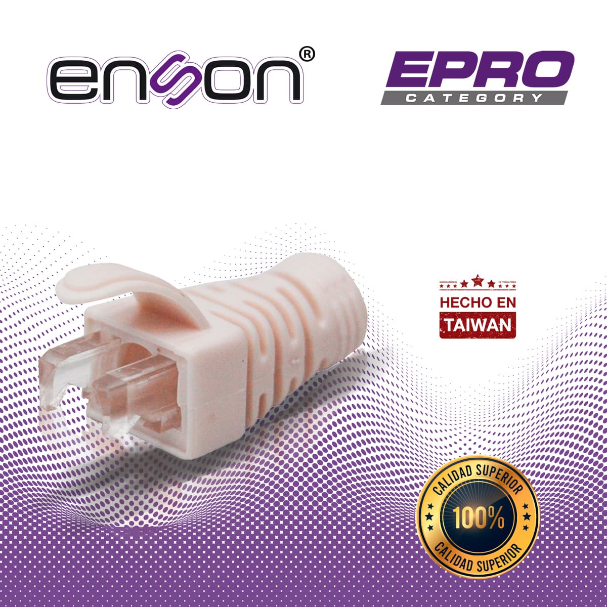 BOTA PARA CABLE UTP ENSON EPRO-BOOT-WH COLOR BLANCO IDEAL PARA EL TERMINADO Y CUIDADO DEL REMATADO, COMPATIBLE CON CAT5E/6/6A Y CON PLUGS ENSON EPRO-PLUG - Miniatura 5