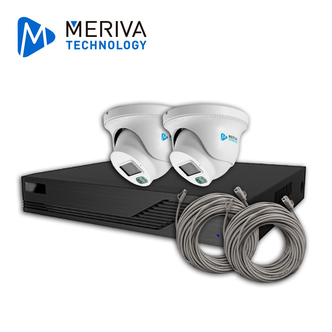 KIT DE VIDEOVIGILANCIA IP MERIVA TECHNOLOGY MKIP2MP-2T-4P 2 CÁMARAS TURRET IP MTD-203D DE 2MP LUZ DUAL CON MICROFONO INTEGRADO MIA 2.0 VIDEO ESTRUCTURADO - NVR MNVR-1744-4P CON POE INTEGRADO 4 CANALES / MIA 2.0 / LPR / ALMACENAMIENTO HASTA 10TB - 2 P - Miniatura 2