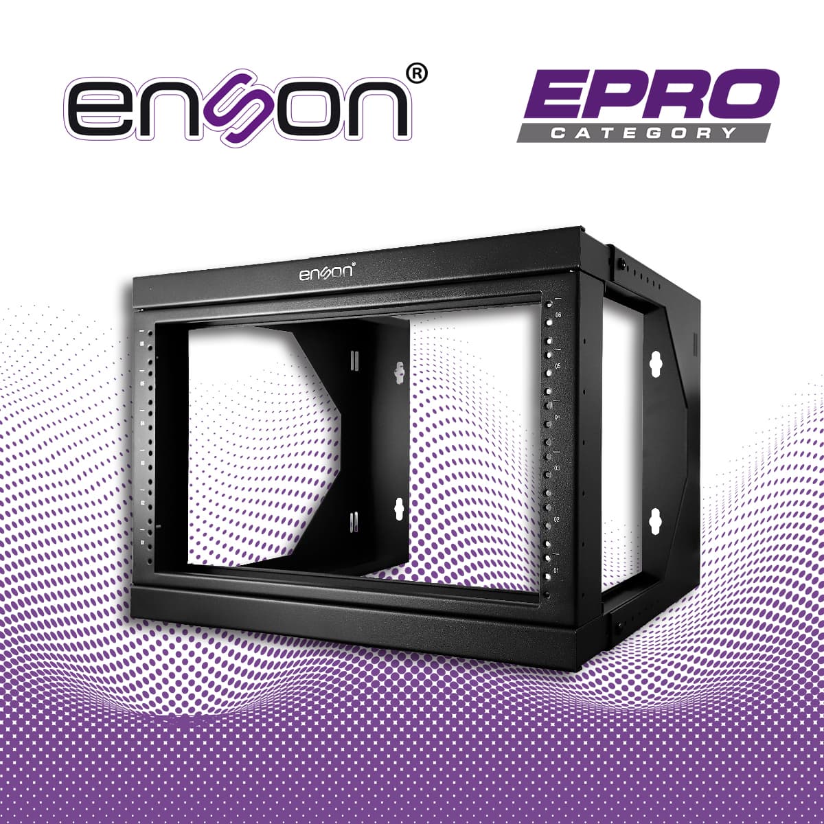 RACK PARED ENSON ENS-RKGO6U 6UR PREPARADO PARA ANCLAJE EN PARED UR MARCADAS MARCO DE RACK ABATIBLE POSTES PARA TORNILLO 12-24 5/8 CAPACIDAD DE CARGA 35 KG IDEAL PARA SOLUCIONES DONDE EL ESPACIO ES REDUCIDO - Miniatura 5