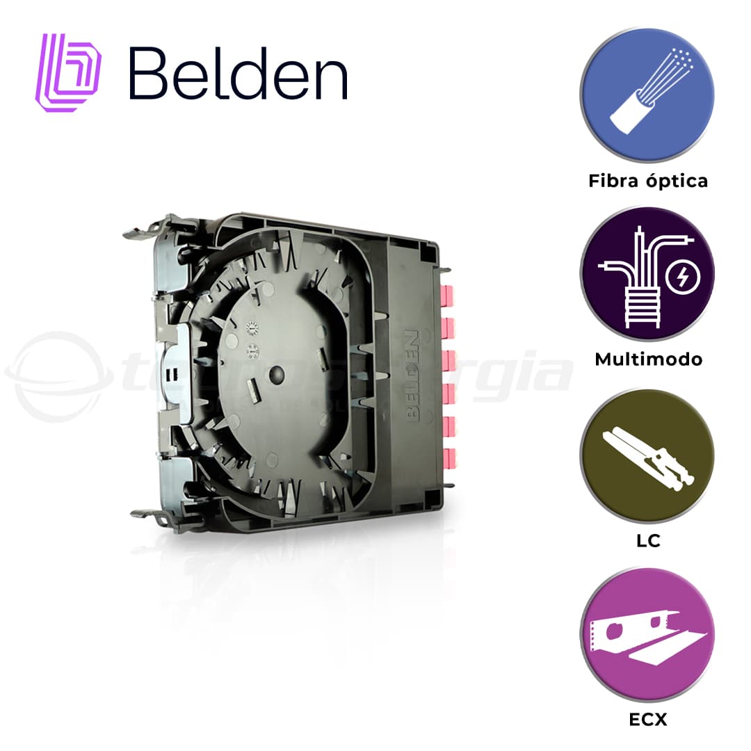 CASSETTE FX ECX BELDEN MULTIMODO FC4X12LDFS / OM4 / ERIKA VIOLETA / LC DUPLEX / 12 PUERTOS - Miniatura 5
